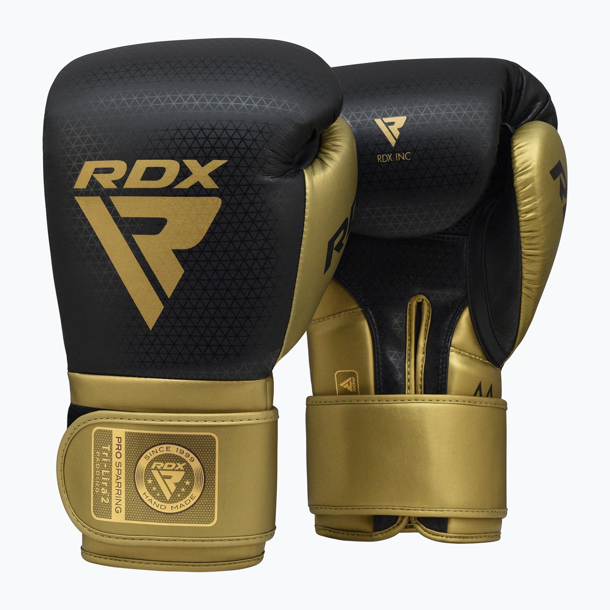 Rękawice bokserskie RDX L2 Mark Pro Sparring Boxing Hook & Loop golden 