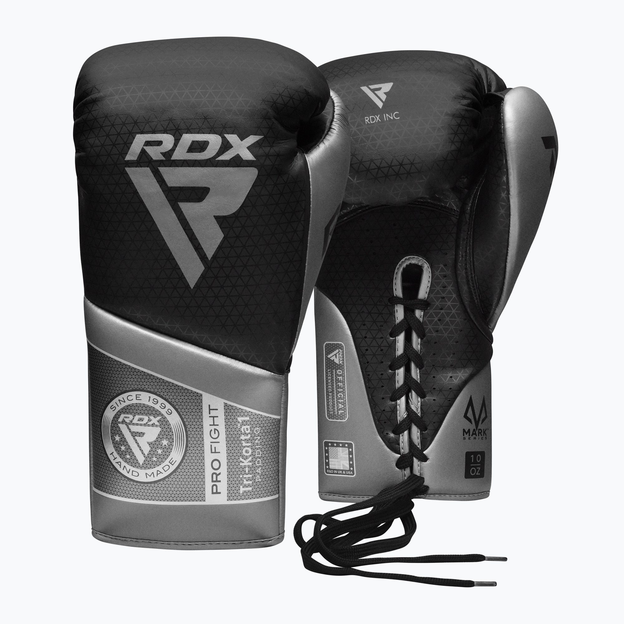 Rękawice bokserskie RDX K1 Mark Pro Fight Boxing silver 