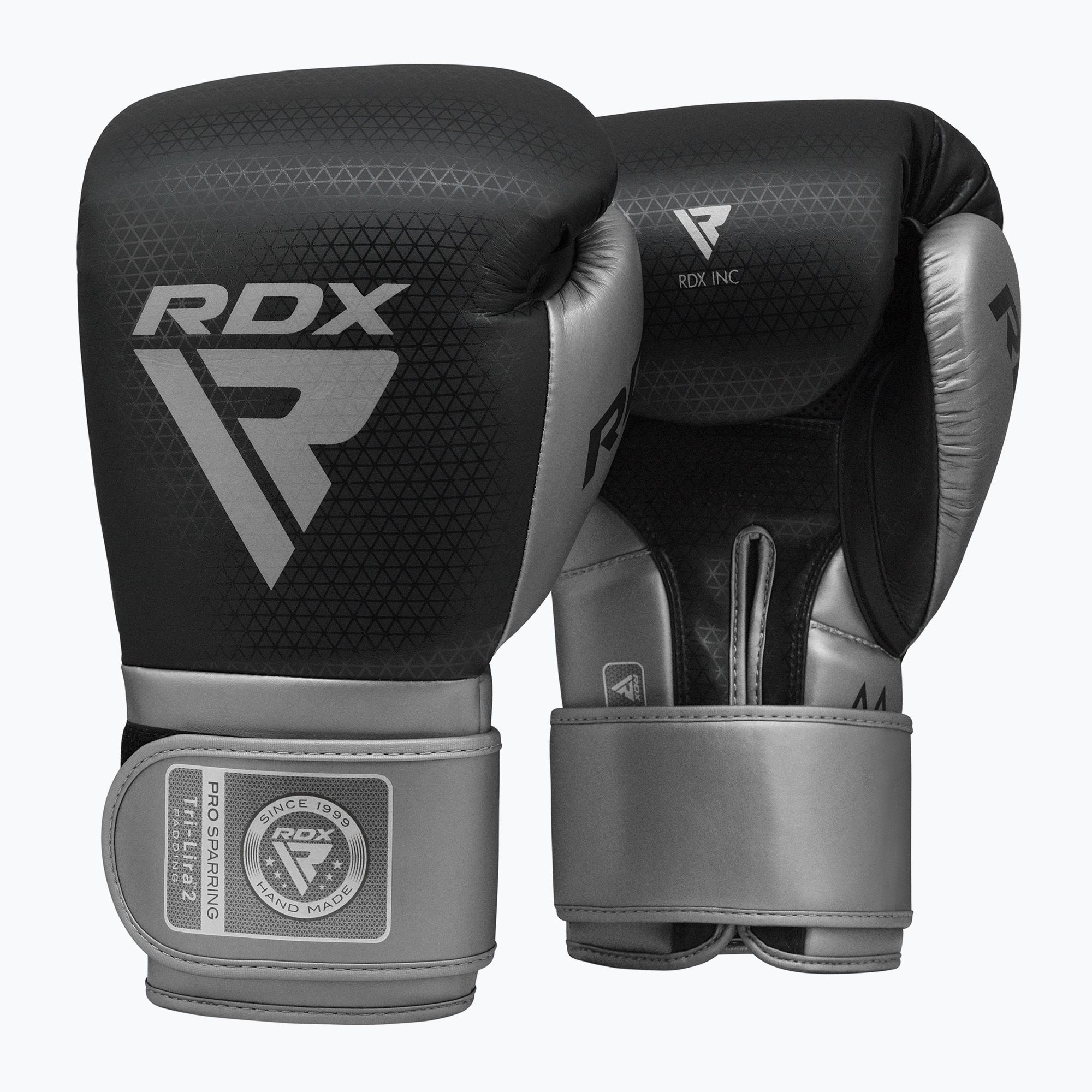Rękawice bokserskie RDX L2 Mark Pro Sparring Boxing Hook & Loop silver 