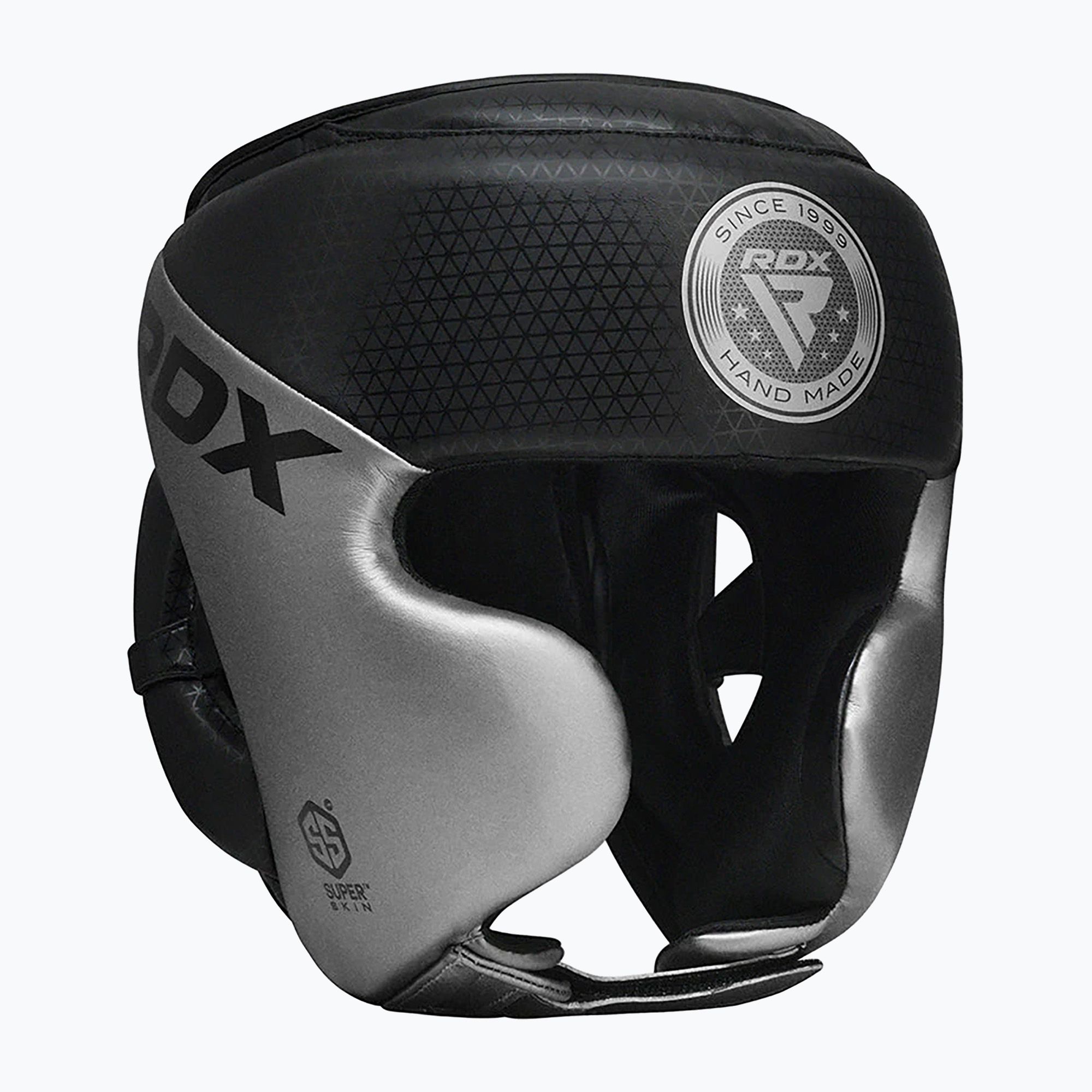 Kask bokserski RDX L1 Mark Pro Cheek Boxing Training Head Guard silver 