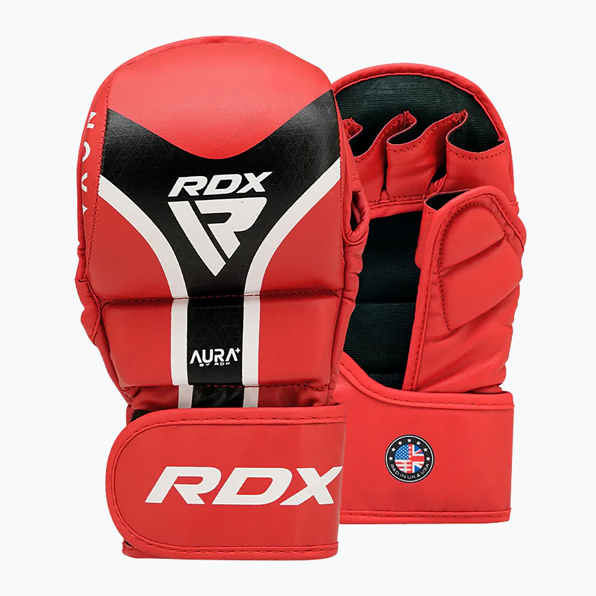 Rękawice grapplingowe RDX Grappling Shooter Aura Plus T-17 red 