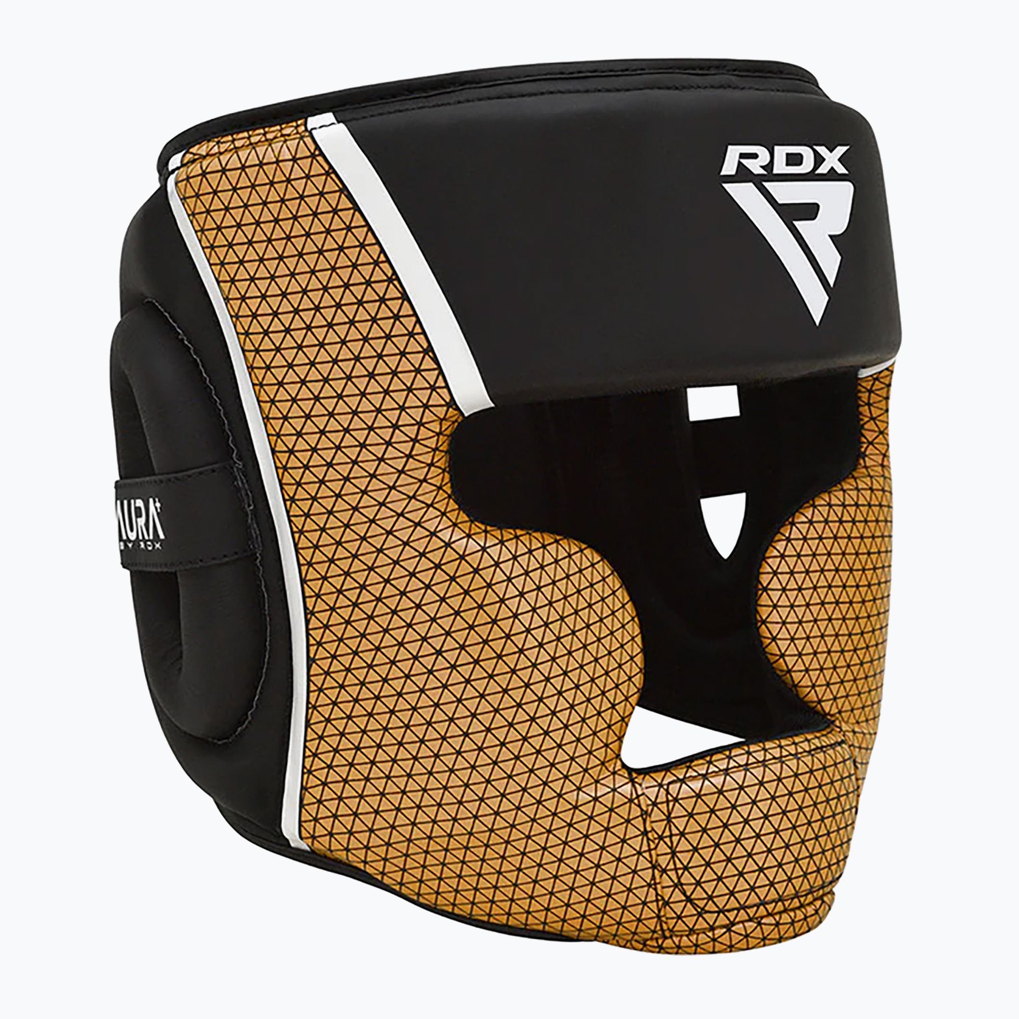 Kask bokserski RDX Head Guard Aura Plus T-17 golden 