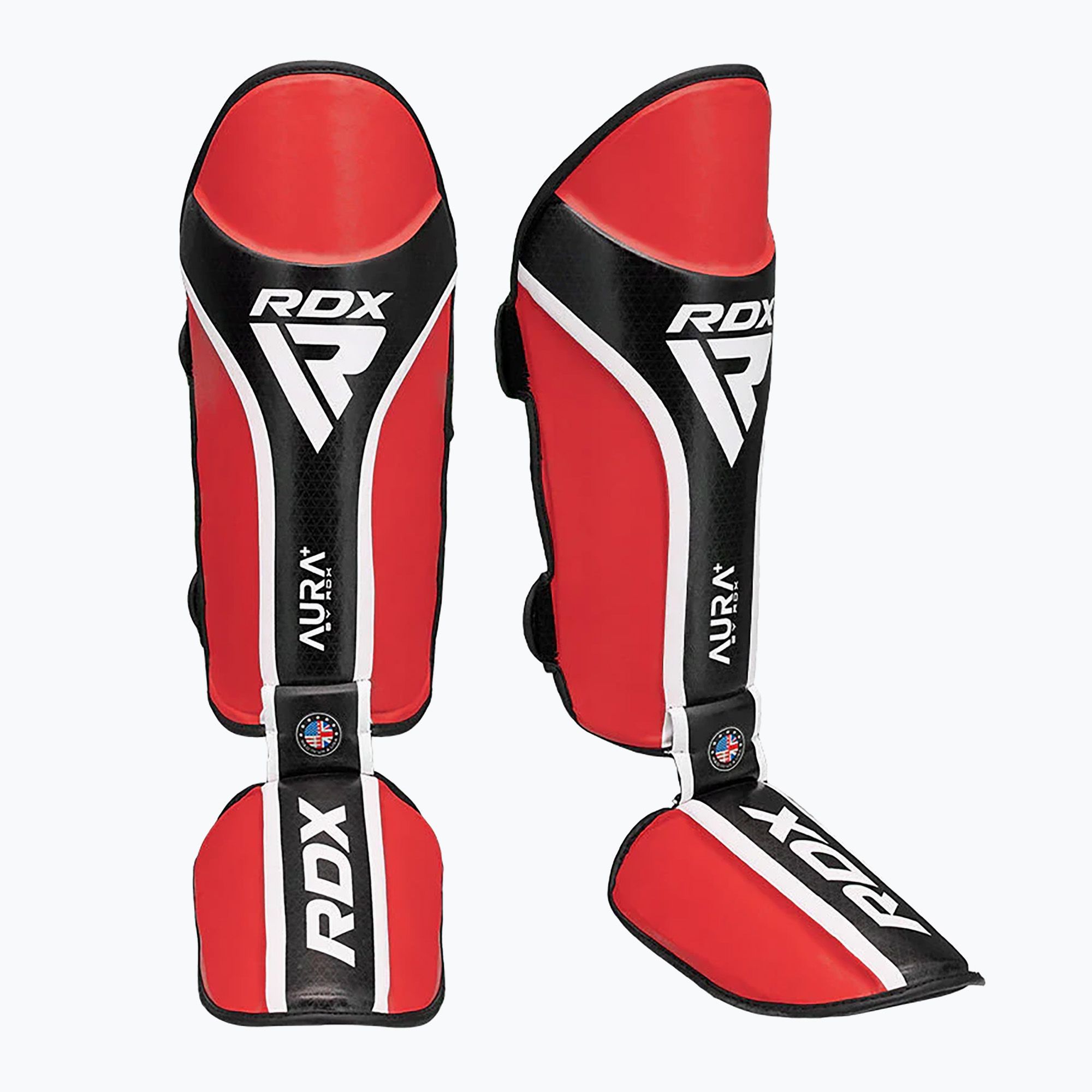 Ochraniacze piszczeli i stóp RDX Shin Instep Aura Plus T-17 red 