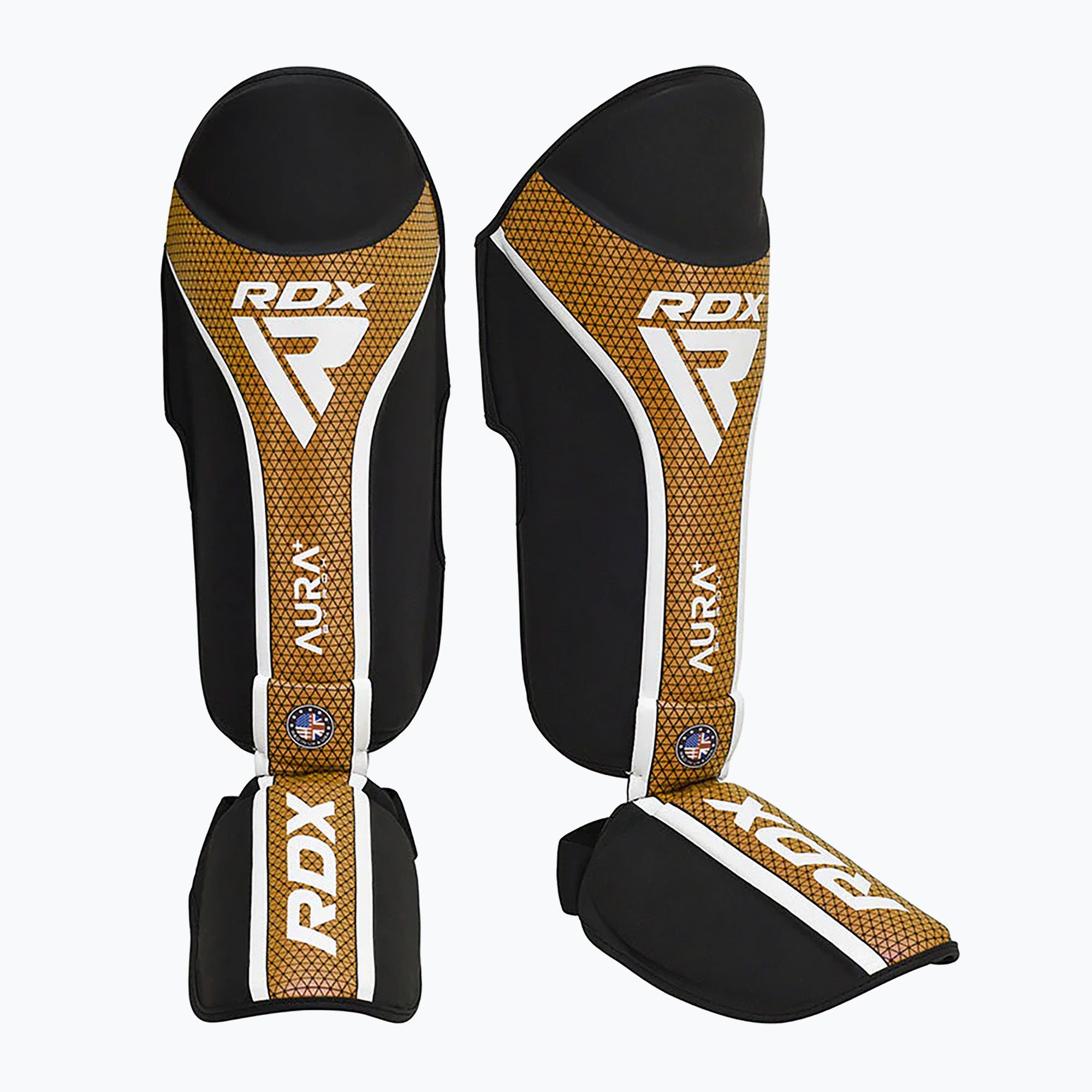 Ochraniacze piszczeli i stóp RDX Shin Instep Aura Plus T-17 golden 