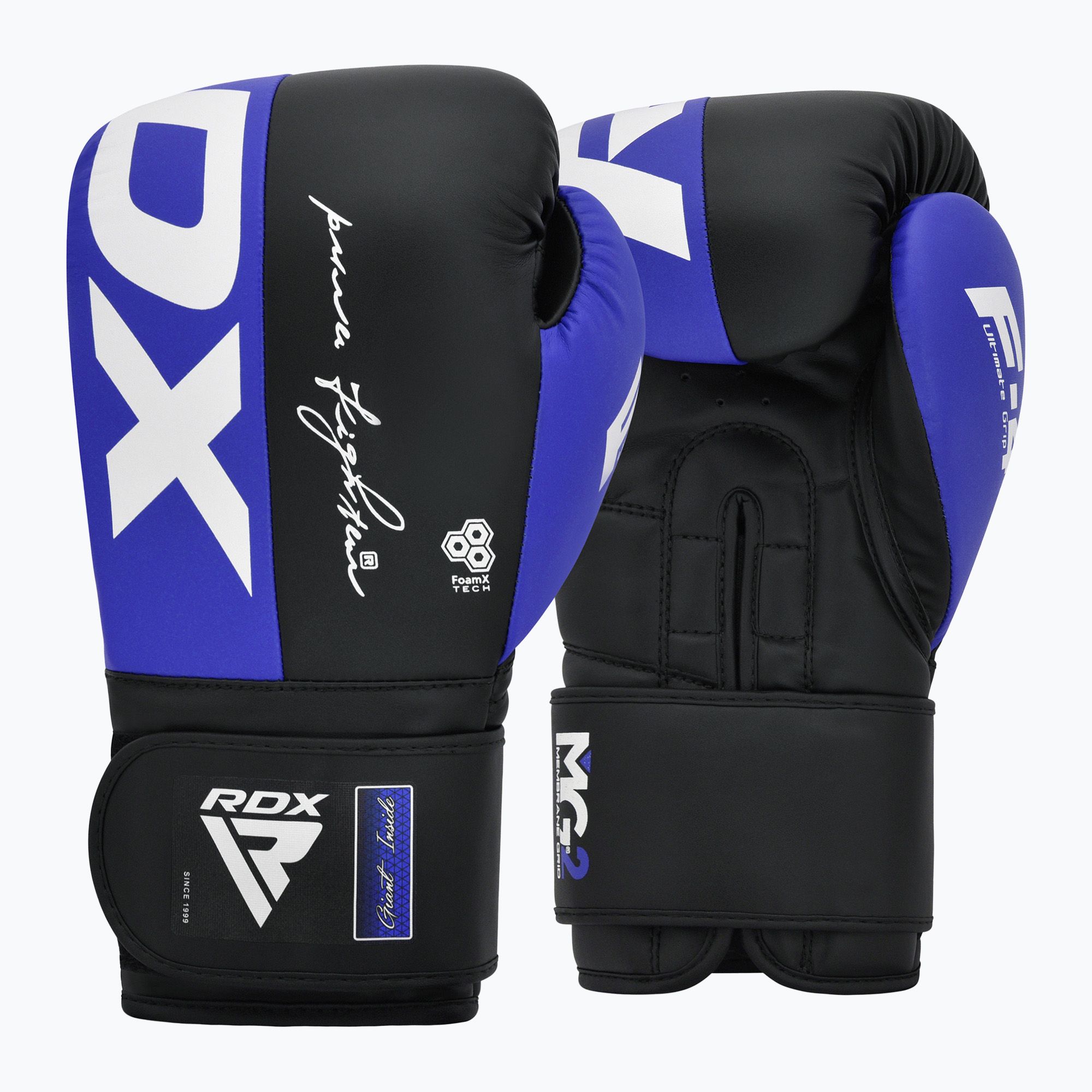 Rękawice bokserskie RDX REX F4 blue/black 