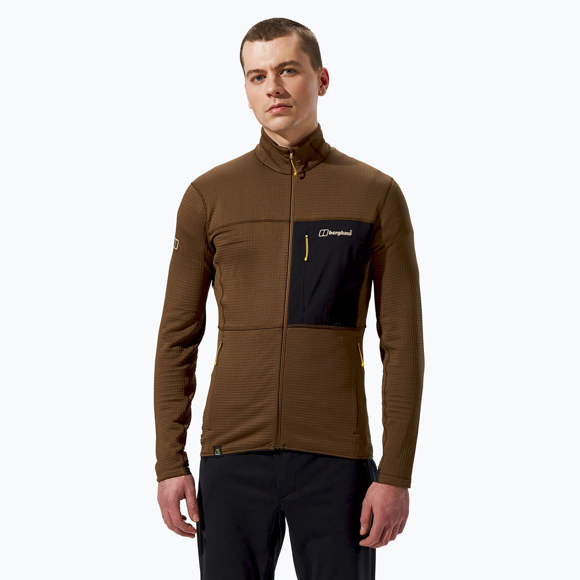 Bluza polarowa męska Berghaus Ridge-Hiker bark/jet black 