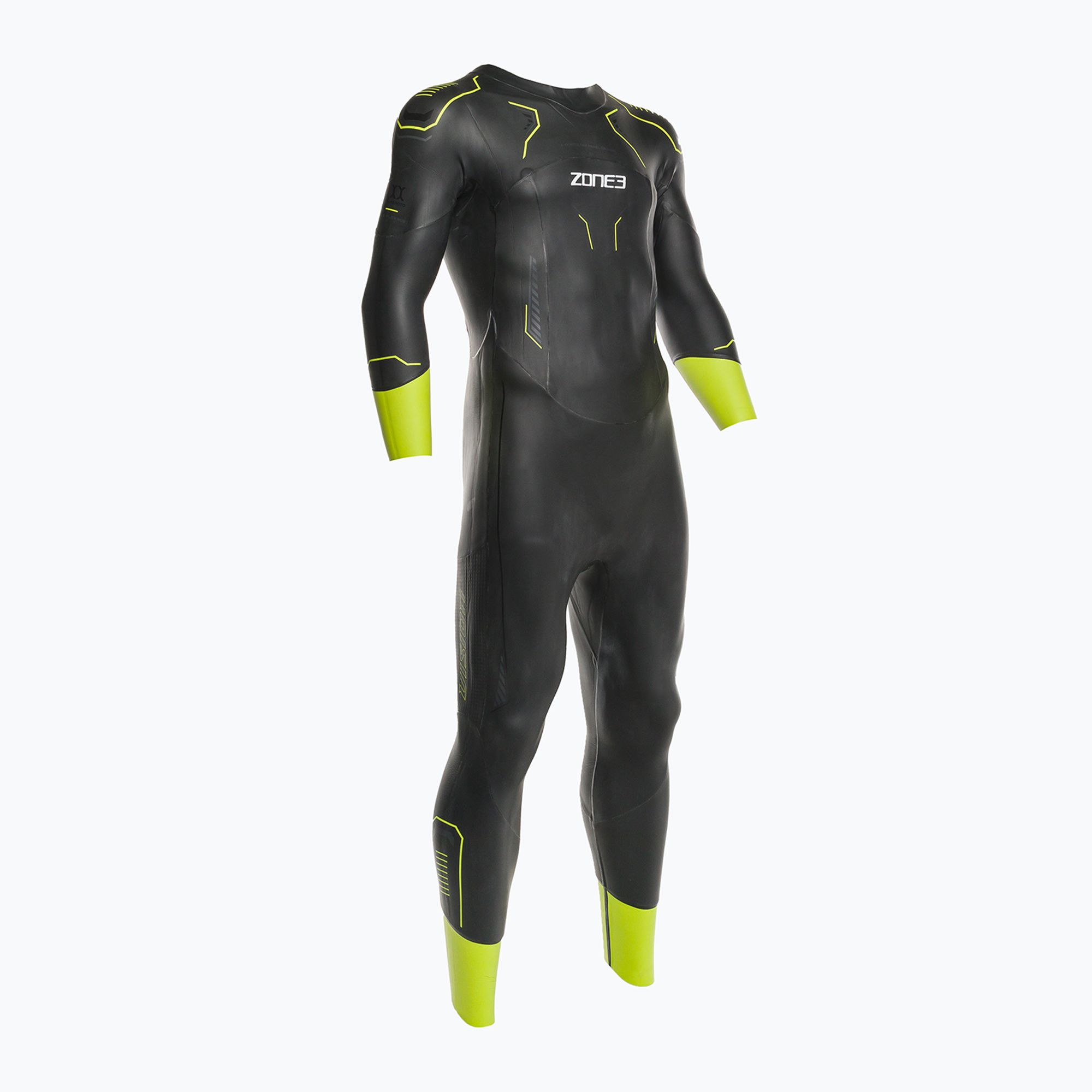 Pianka triathlonowa męska ZONE3 Vision 5 mm black/lime/gunmetal 