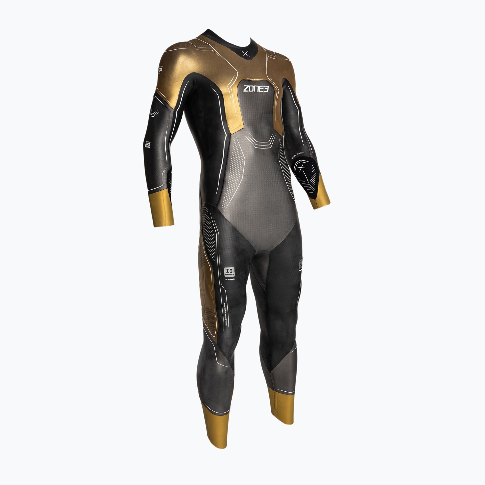 Pianka triathlonowa męska ZONE3 Vanquish-X Limited Edition 5 mm gunmetal/gold 