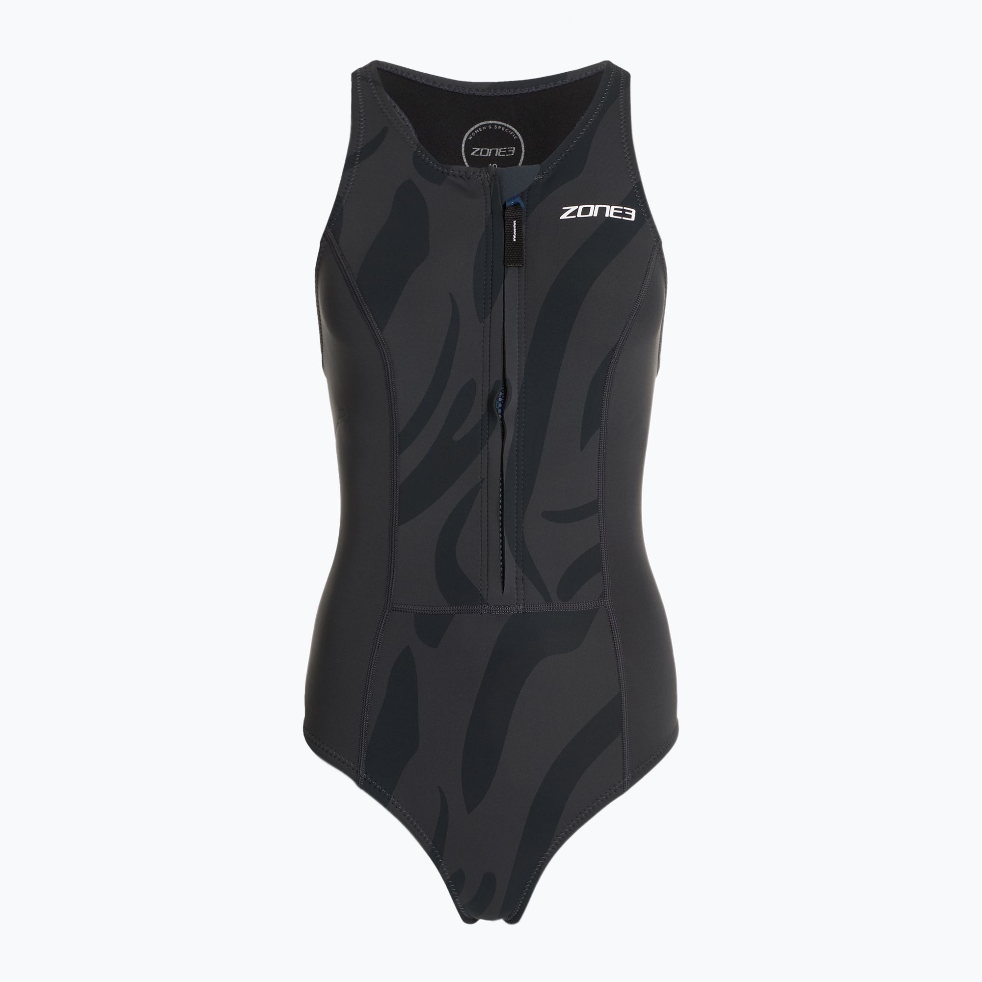 Pianka do pływania damska ZONE3 Yulex Sleeveless 1,5 mm black/grey 