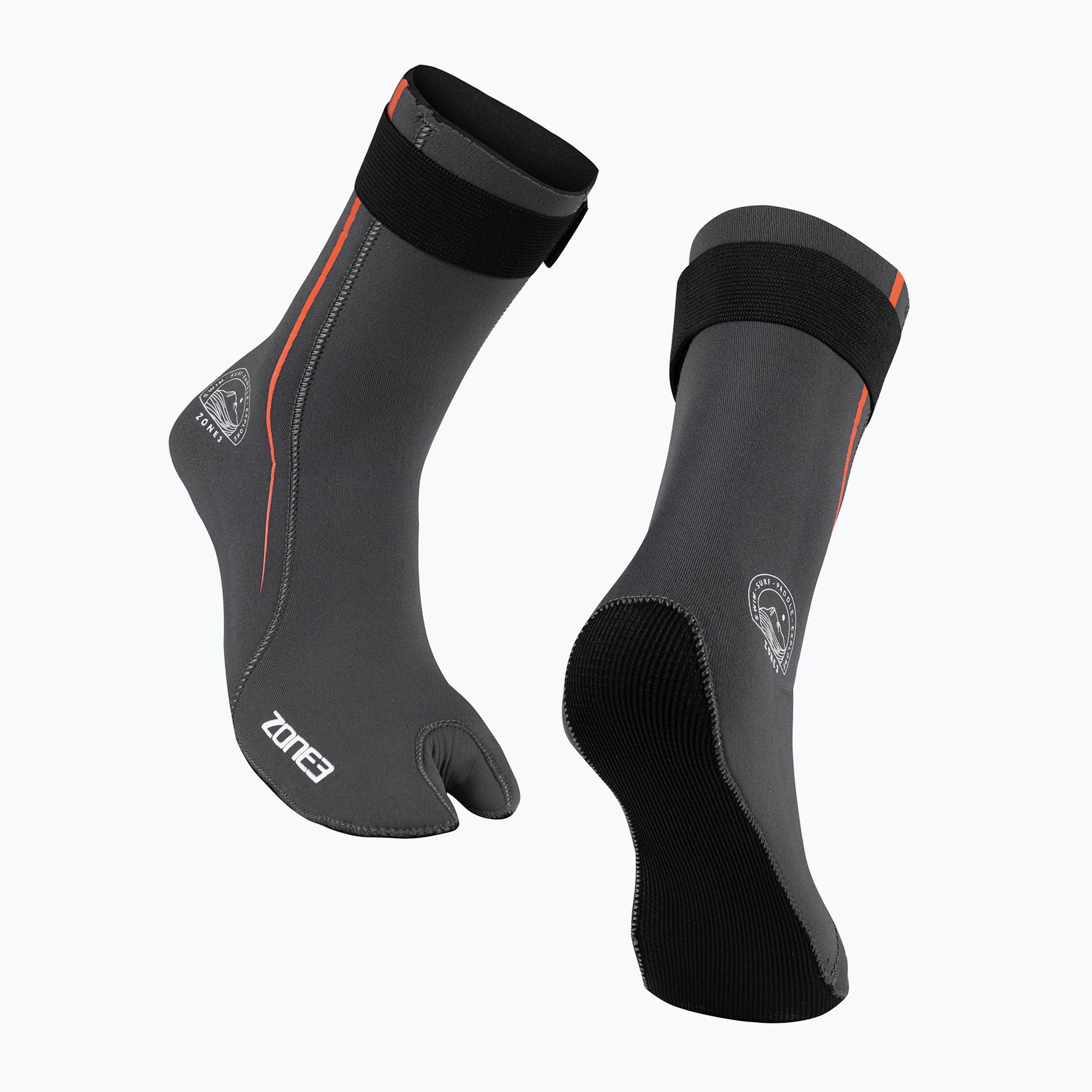 Skarpety neoprenowe ZONE3 Active Flex Swim 3 mm grey/orange 