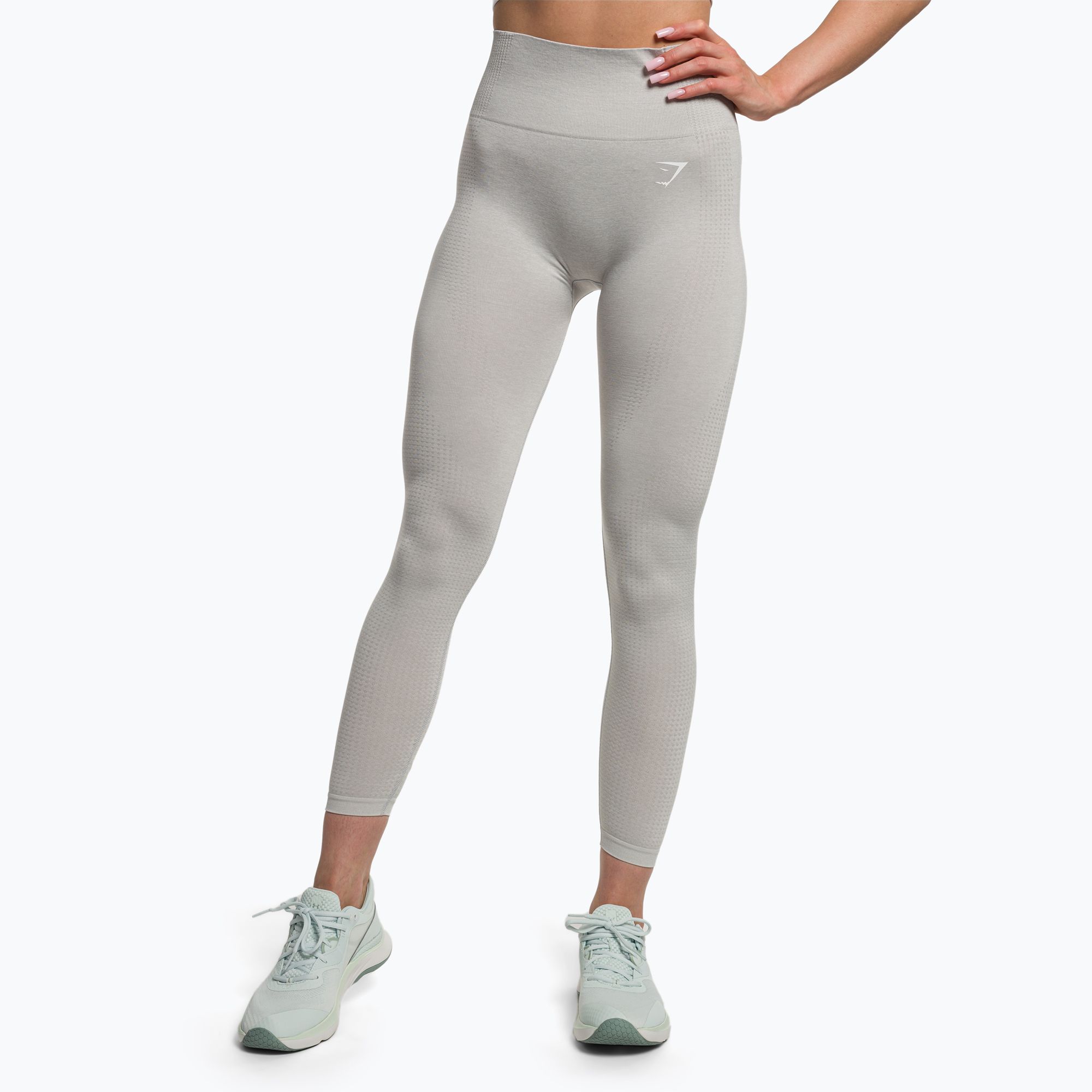 Legginsy treningowe damskie Gymshark Vital Seamless light grey marl 