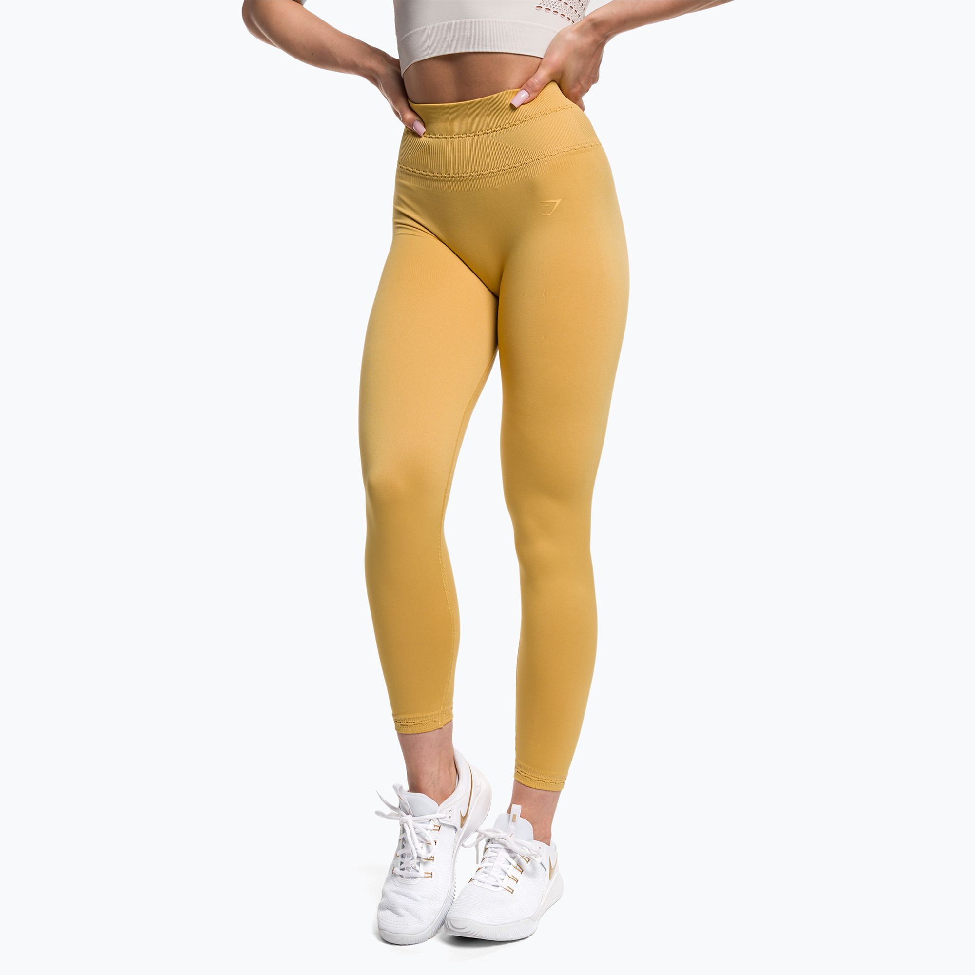 Legginsy treningowe damskie Gymshark Studio indian yellow 