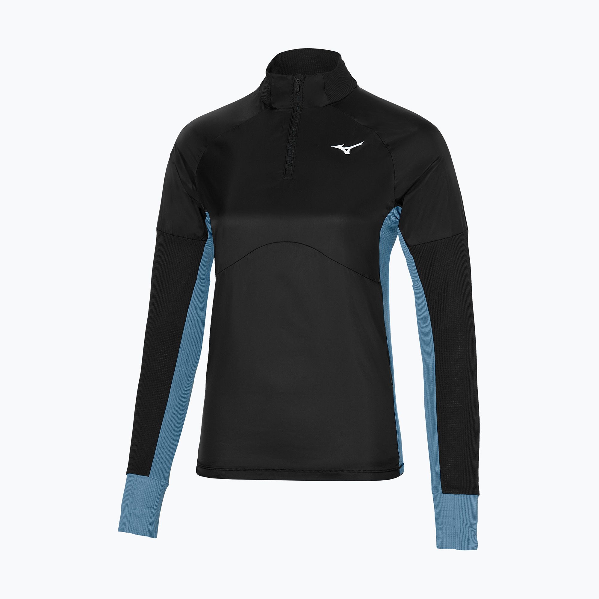 Longsleeve do biegania damski Mizuno Hybrid Tee Half Zip black 