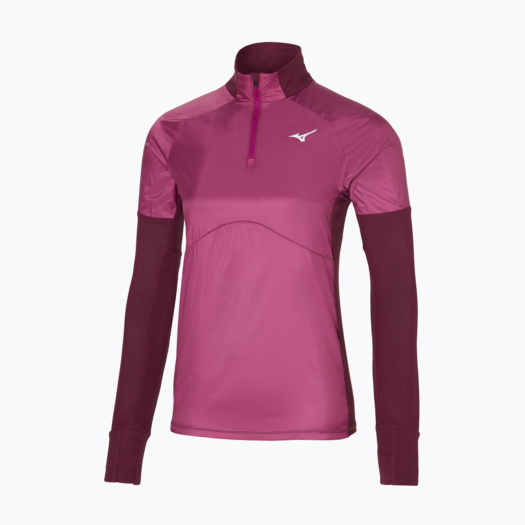 Longsleeve do biegania damski Mizuno Hybrid magenta haze 