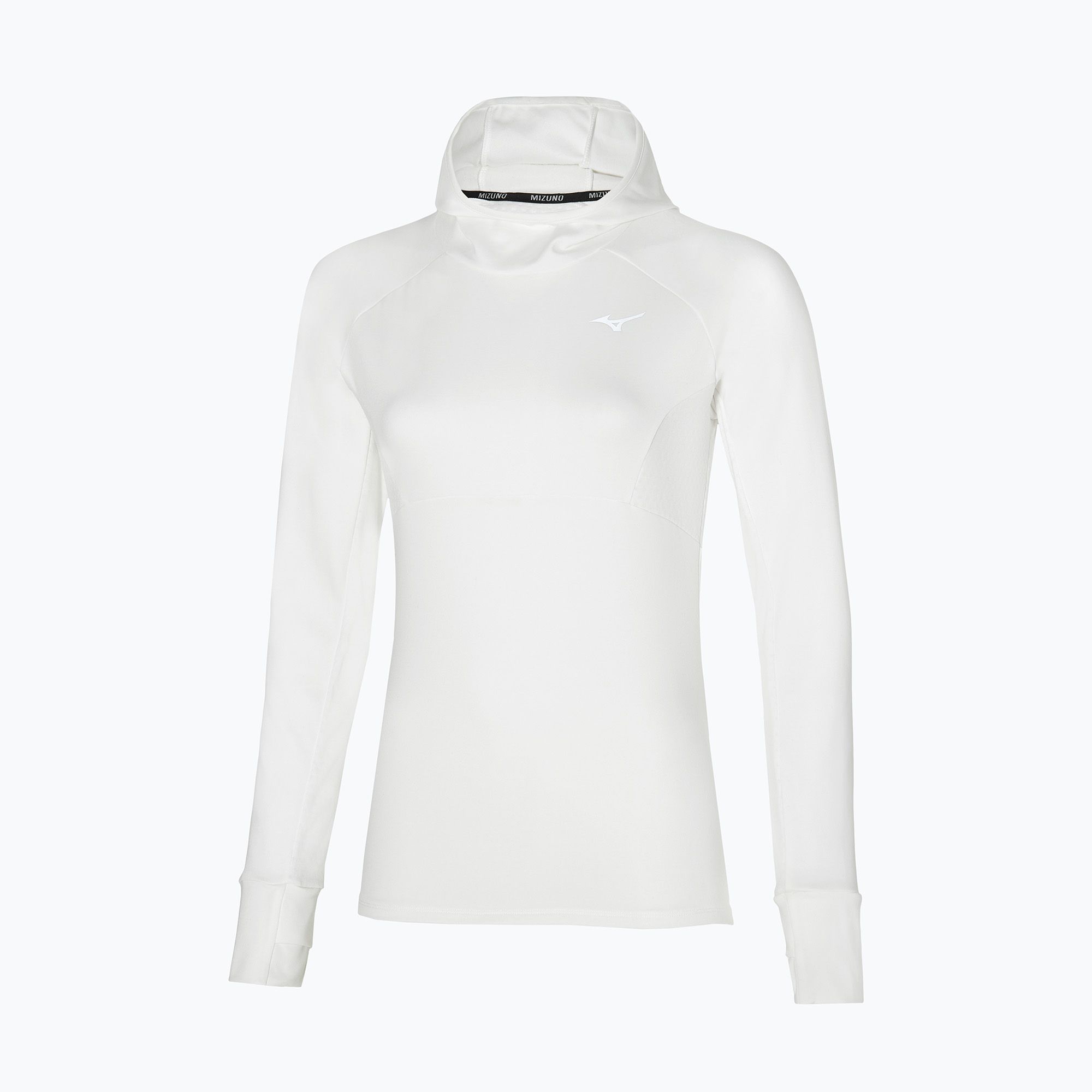 Bluza do biegania damska Mizuno Warmalite Hooded LS white 
