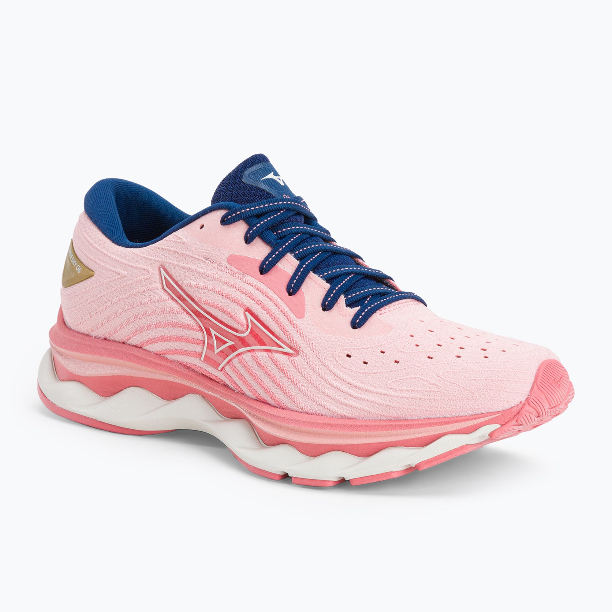 Buty do biegania damskie Mizuno Wave Sky 6 peach bud/ vaporous gray/ estate blue 