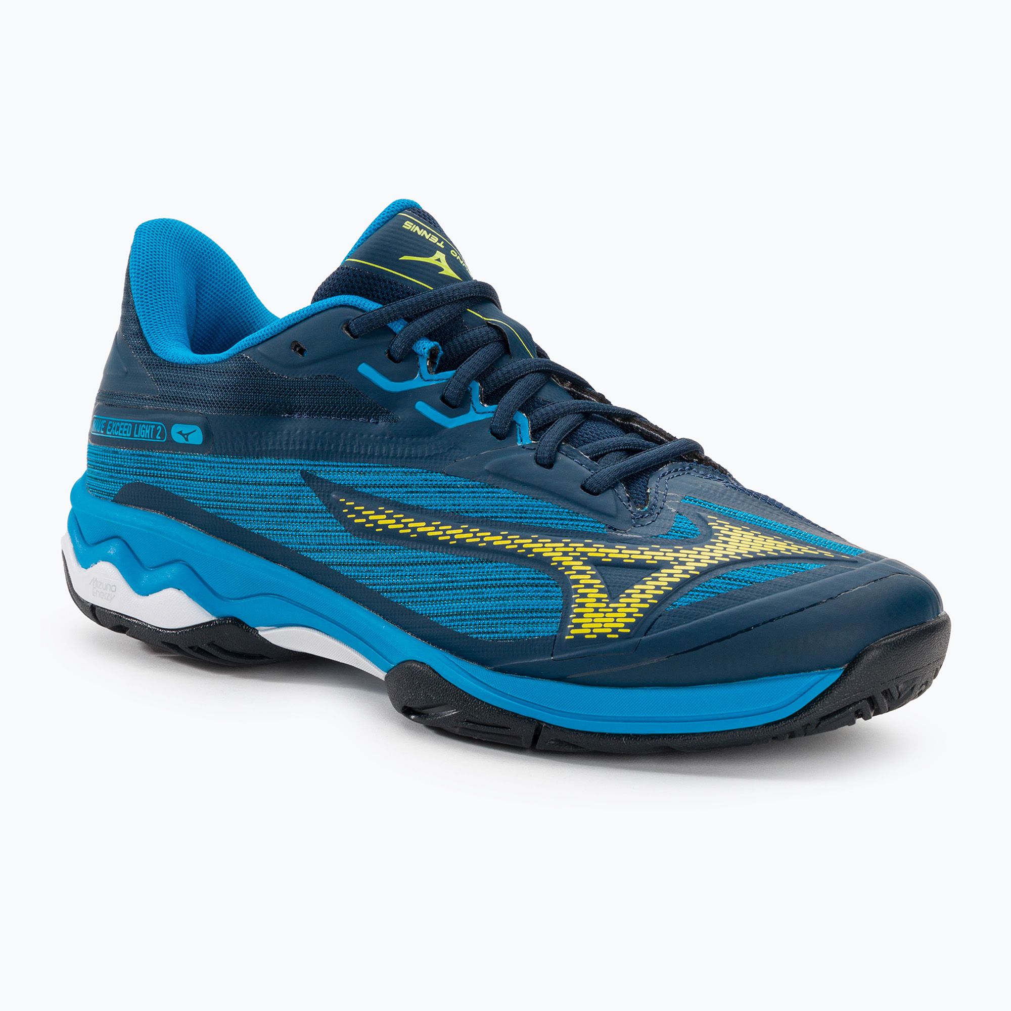 Buty do tenisa męskie Mizuno Wave Exceed Light 2 AC dress blues/bolt2 neon/clolsonne 