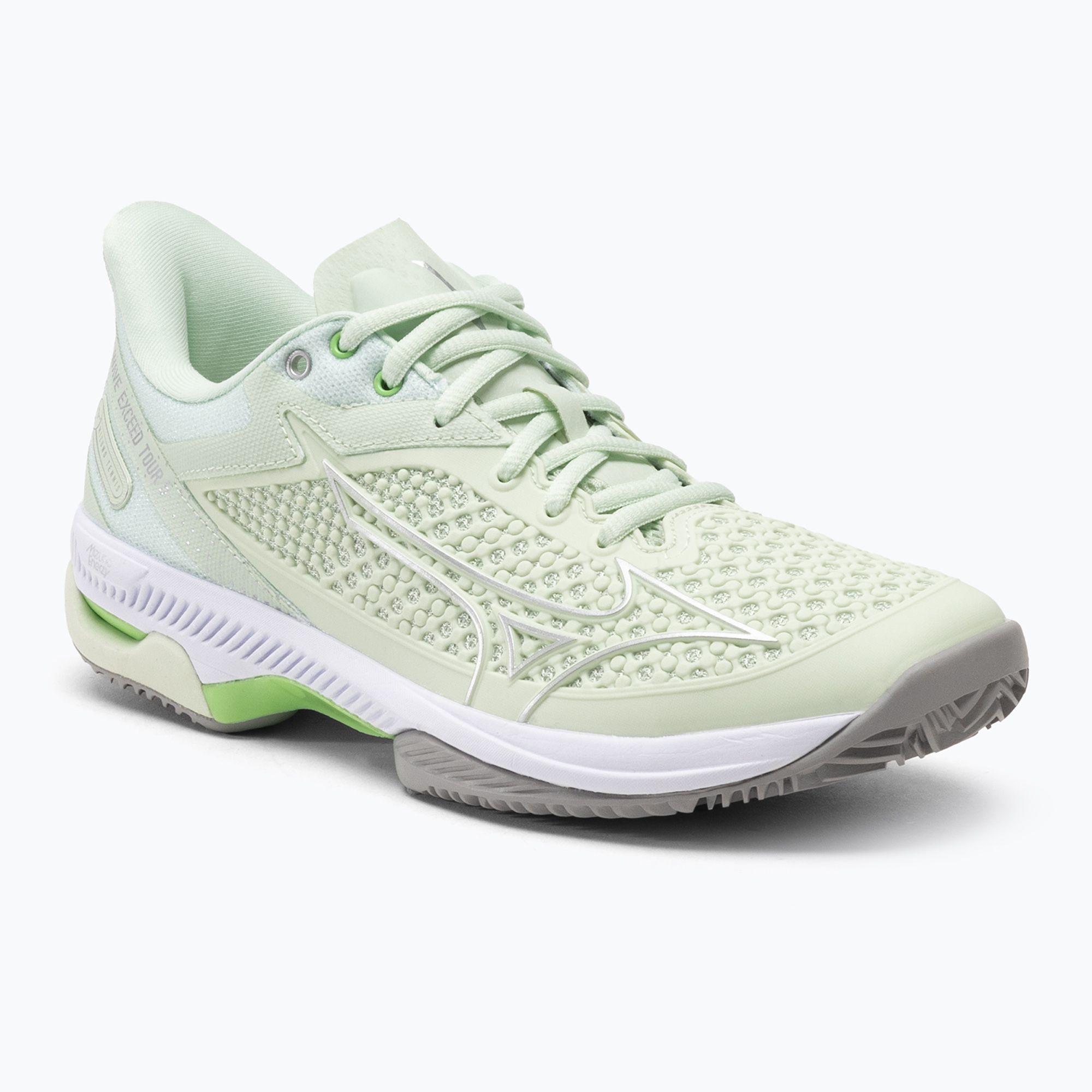 Buty do tenisa damskie Mizuno Wave Exceed Tour 5 CC ambroshia/silver/techno green 