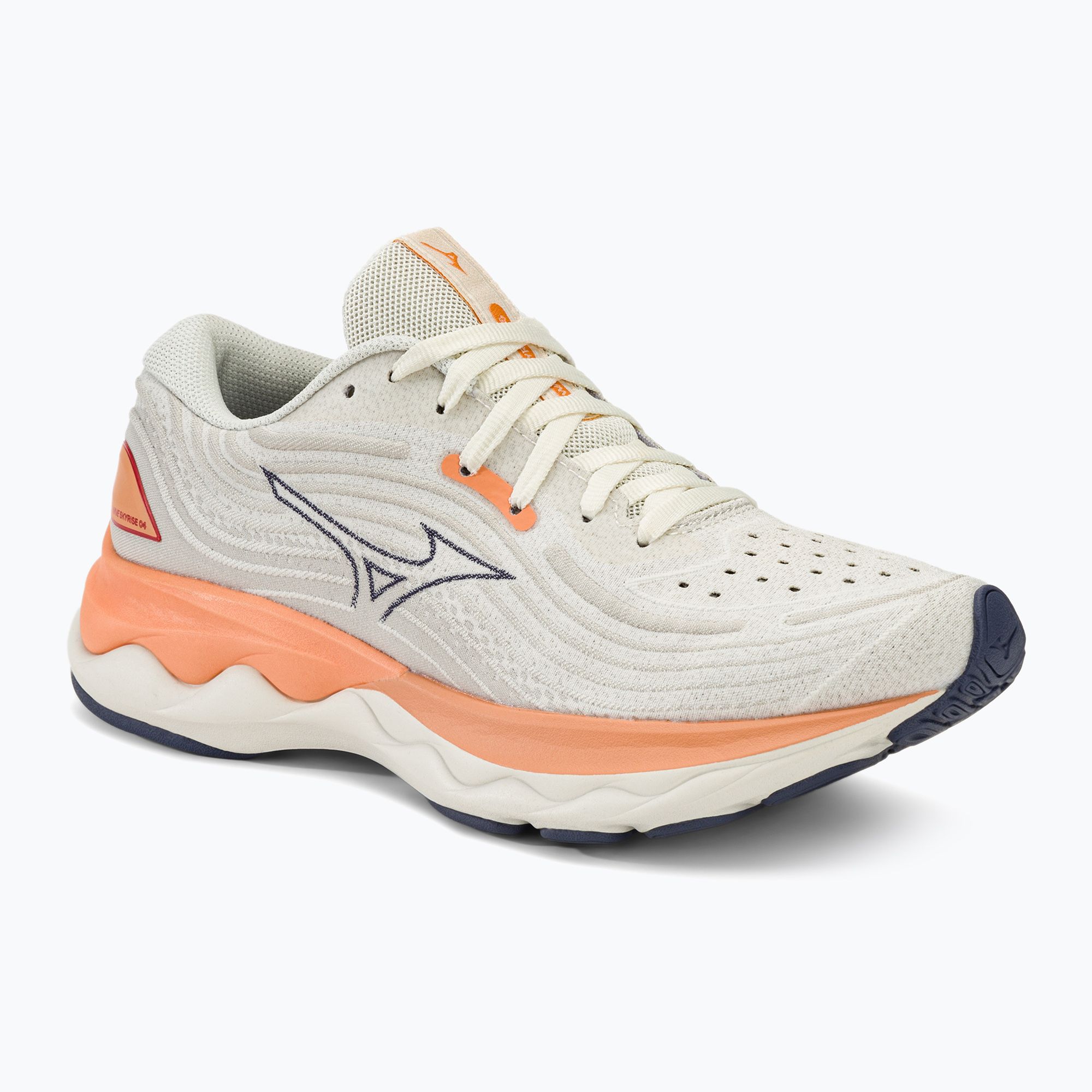 Buty do biegania damskie Mizuno Wave Skyrise 4 snow white/blue/coral reef 