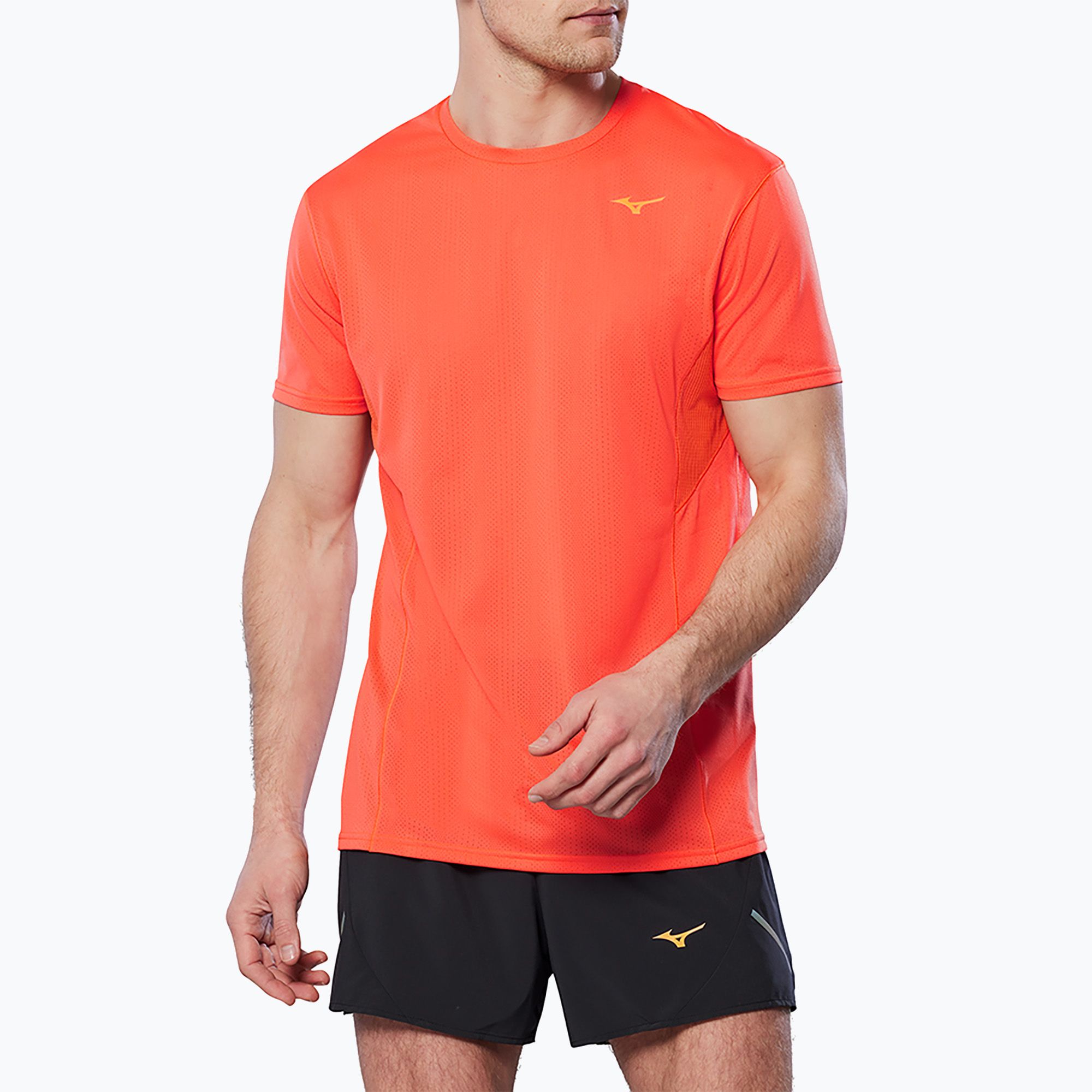 Koszulka do biegania męska Mizuno DryAeroFlow Tee nasturtium 