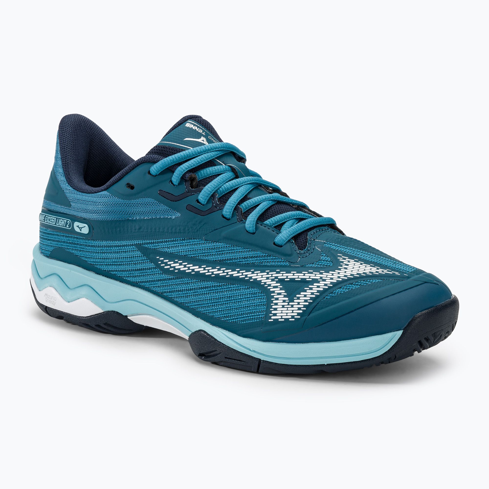 Buty do tenisa męskie Mizuno Wave Exceed Light 2 AC moroccan blue/white/bluejay 