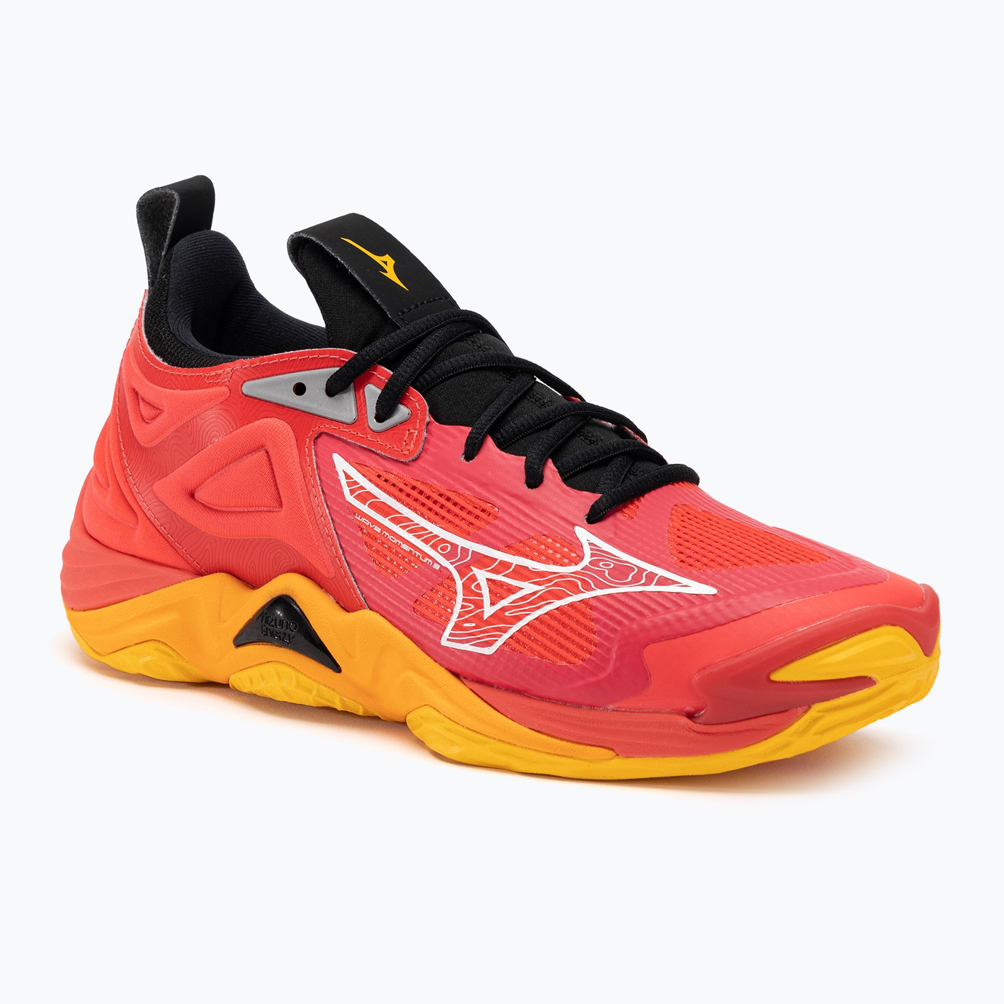 Buty do siatkówki Mizuno Wave Momentum 3 radiant red/white/carrot curl 