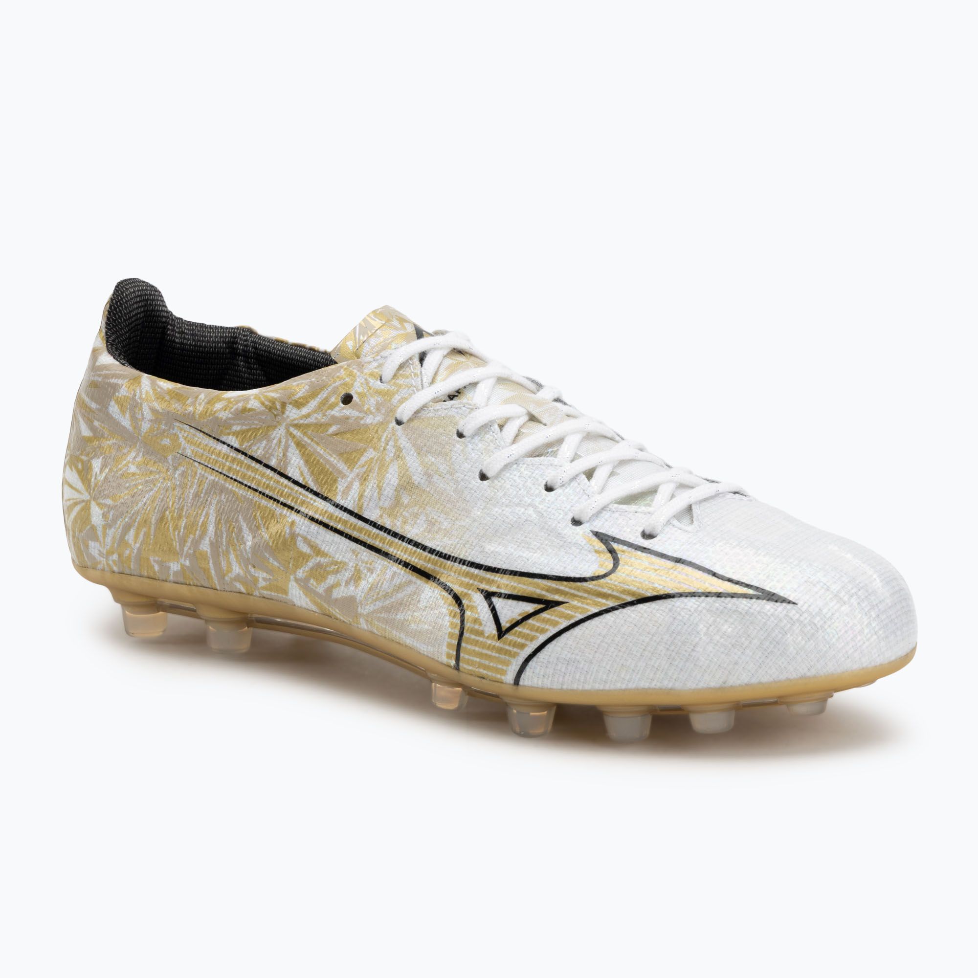Buty piłkarskie męskie Mizuno Alpha Japan AG white/ge gold/black 