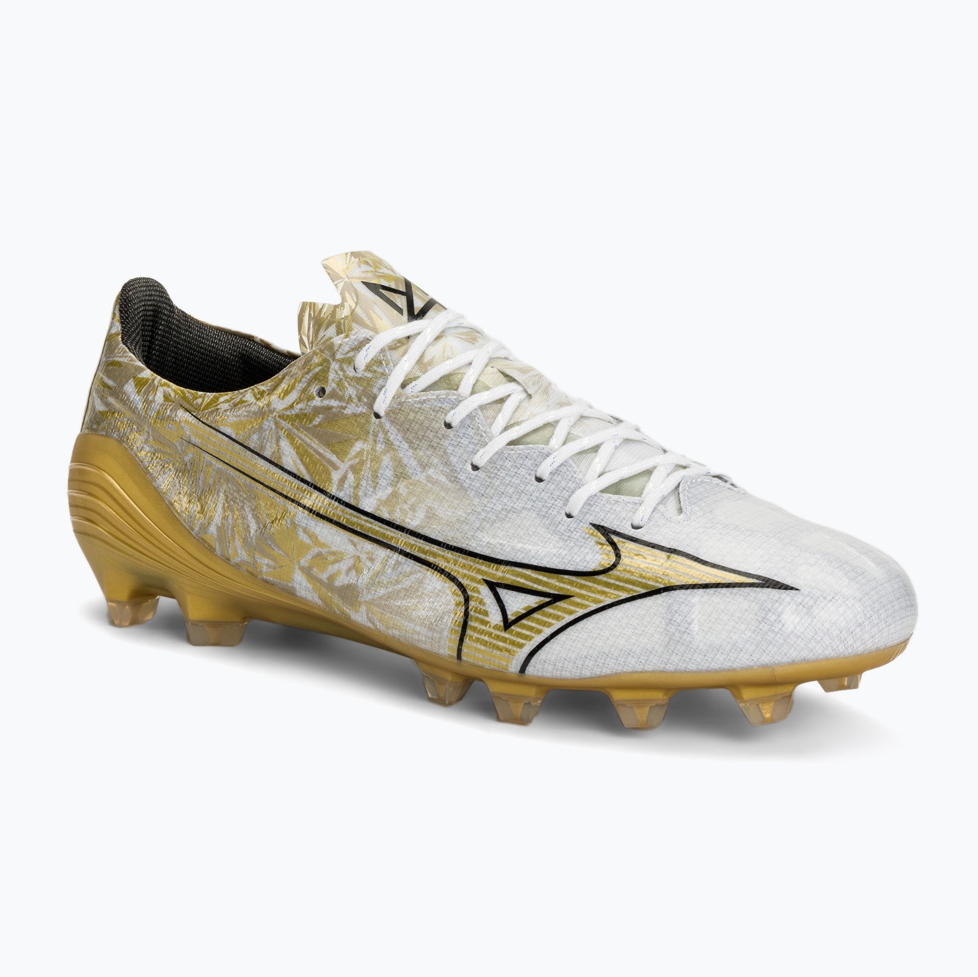 Buty piłkarskie męskie Mizuno Αlpha Elite MD white/ge gold/black 