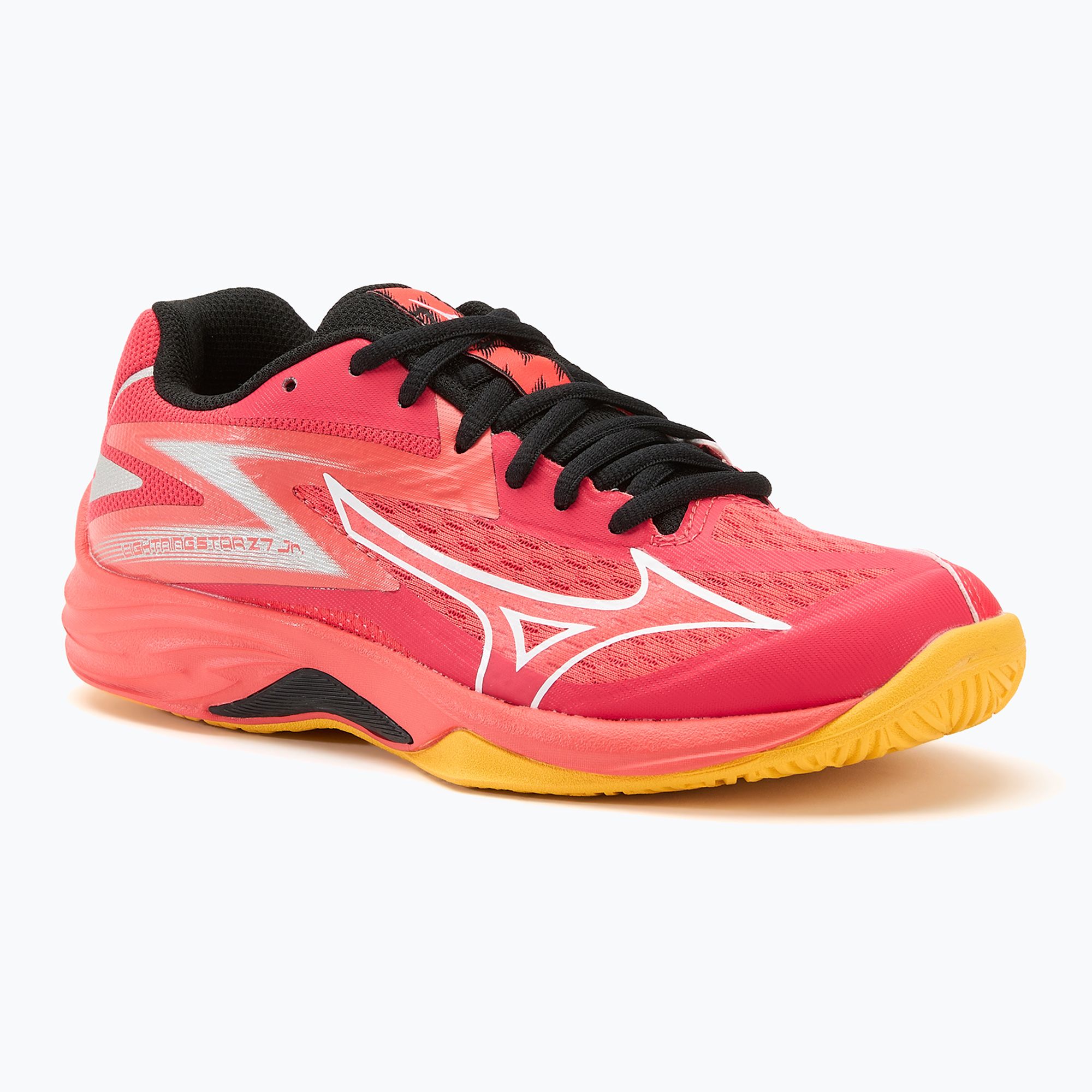 Buty do siatkówki dziecięce Mizuno Lightning Star Z7 radiant red/white/carrot curl 
