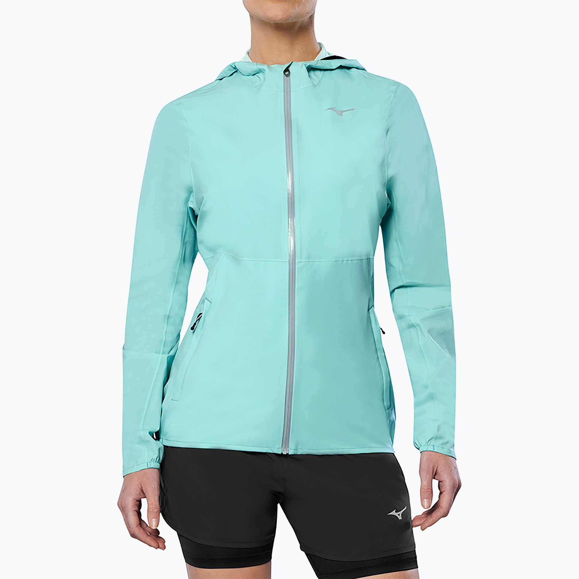 Kurtka do biegania damska Mizuno Waterproof 20K ER eggshell blue 