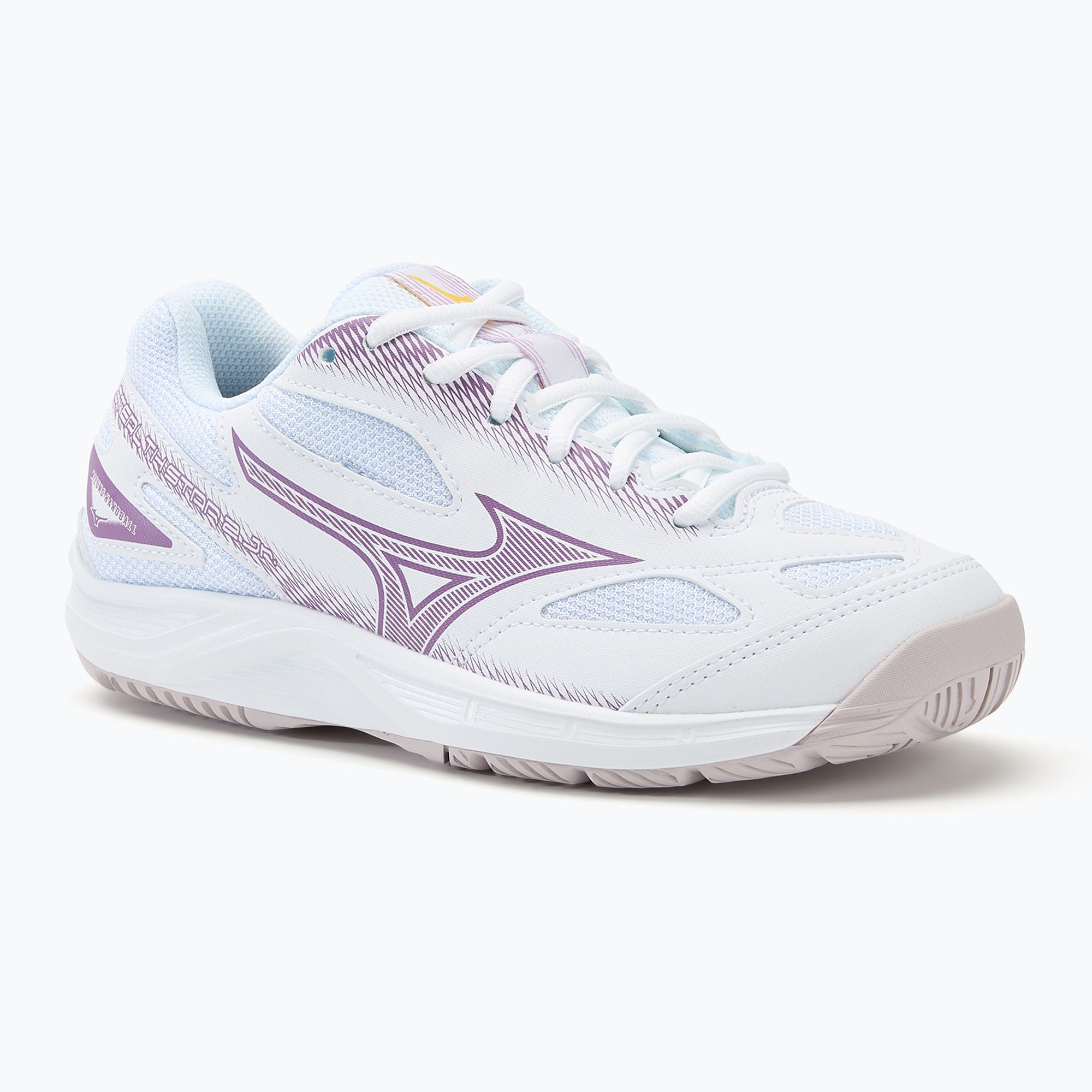 Buty do piłki ręcznej dziecięce Mizuno Stealth Star 2 Jr white/patrician purple/quince 