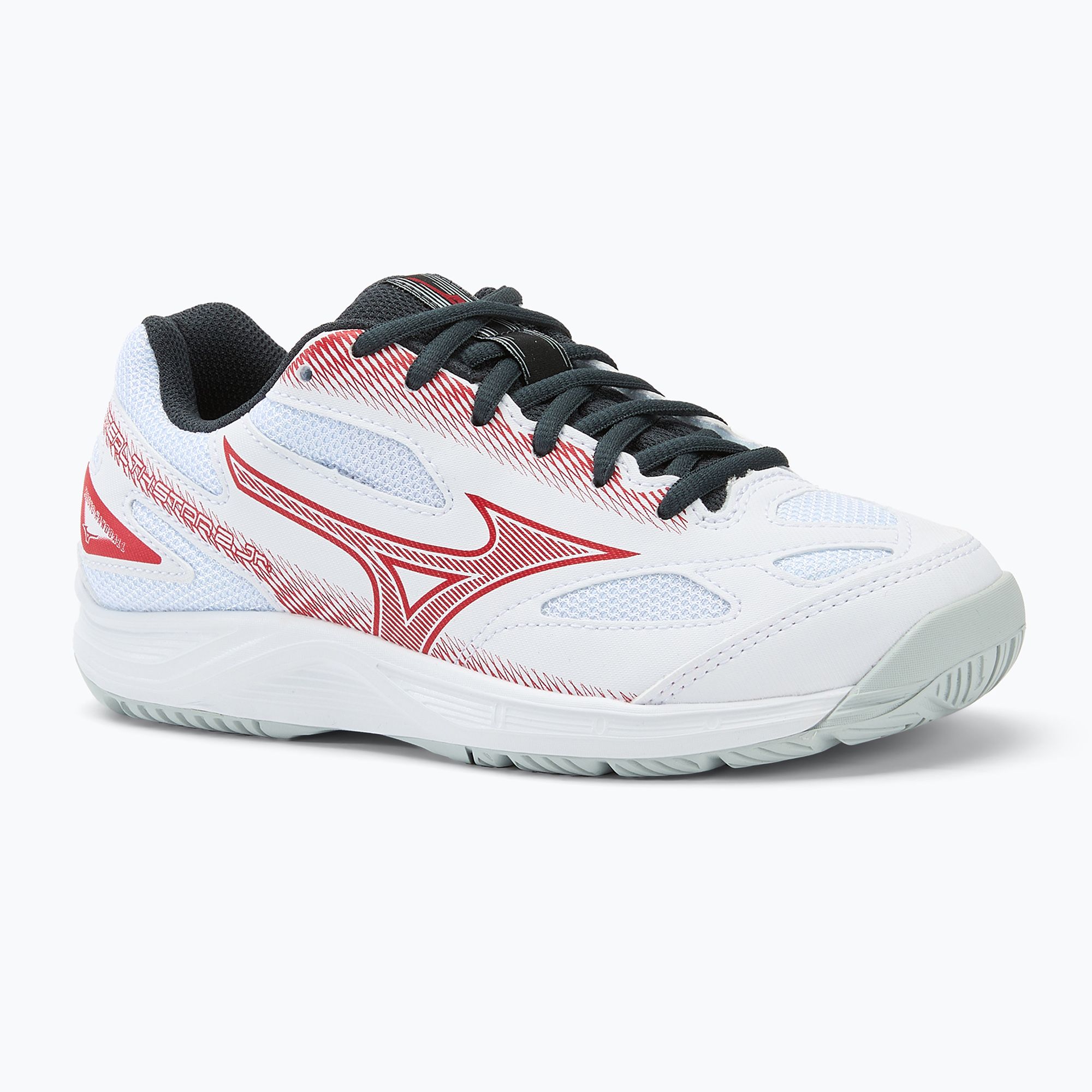 Buty do piłki ręcznej dziecięce Mizuno Stealth Star 2 J white/salsa/black 