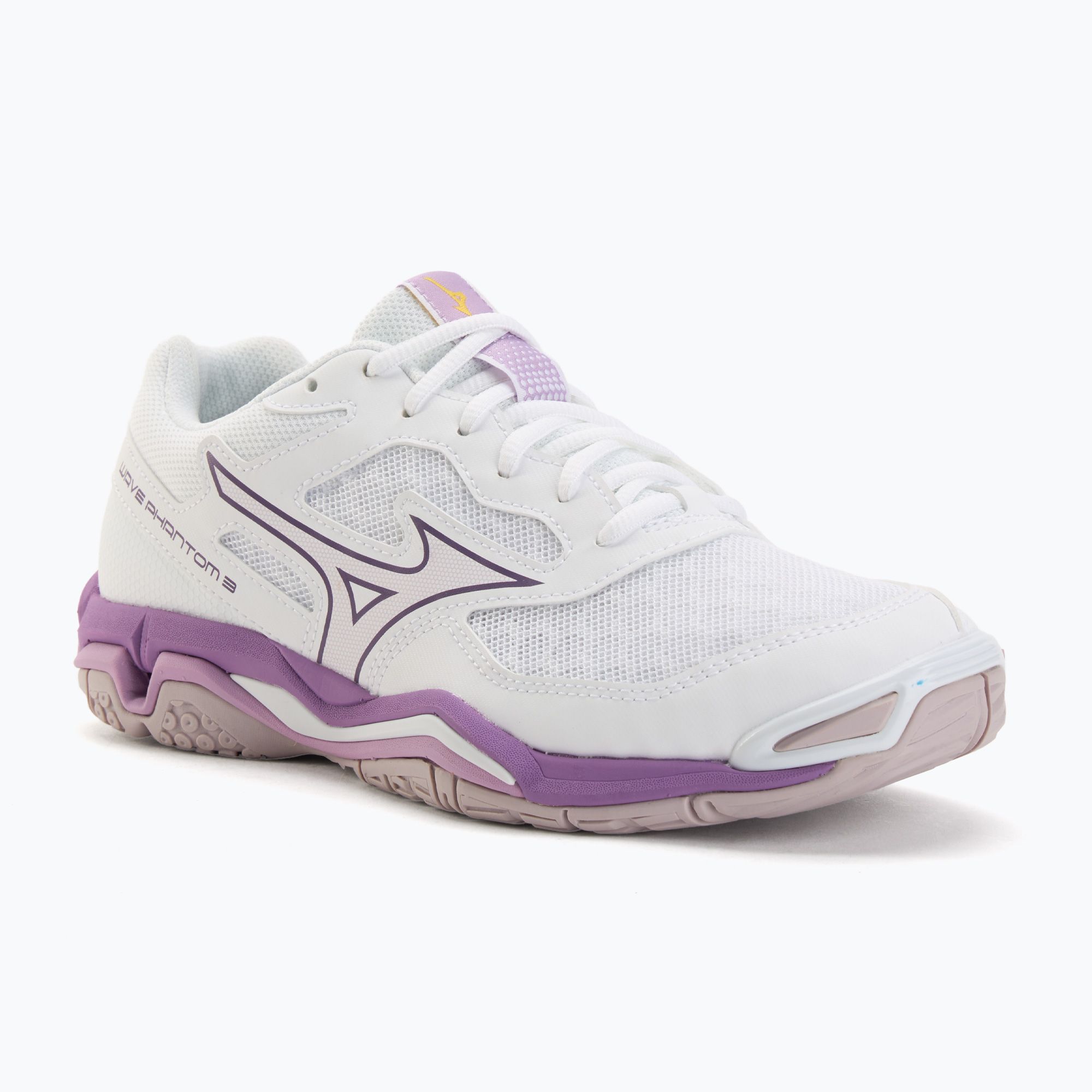 Buty do piłki ręcznej damskie Mizuno Wave Phantom 3 white/patrician purple/quince 