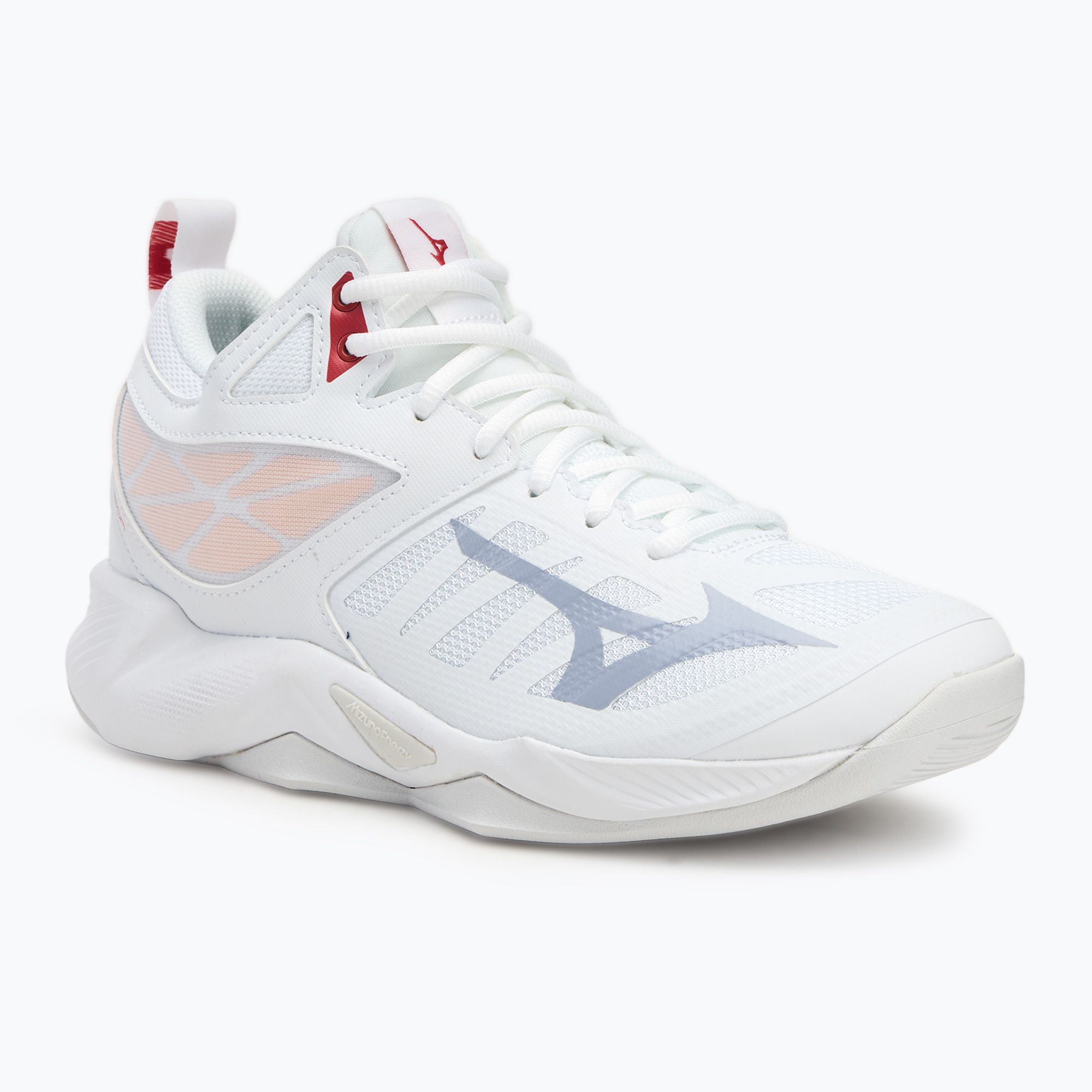 Buty do siatkówki damskie Mizuno Wave Dimension Mid white/aleutian/cloud pink 