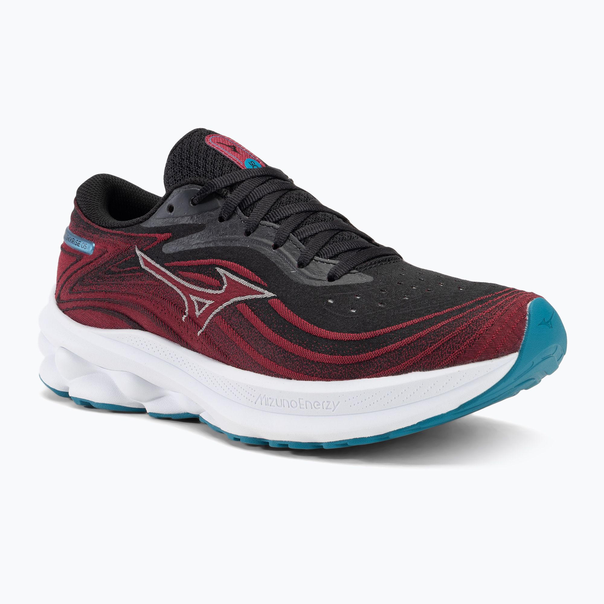 Buty do biegania męskie Mizuno Wave Skyrise 5 black/white sand/rumba red 