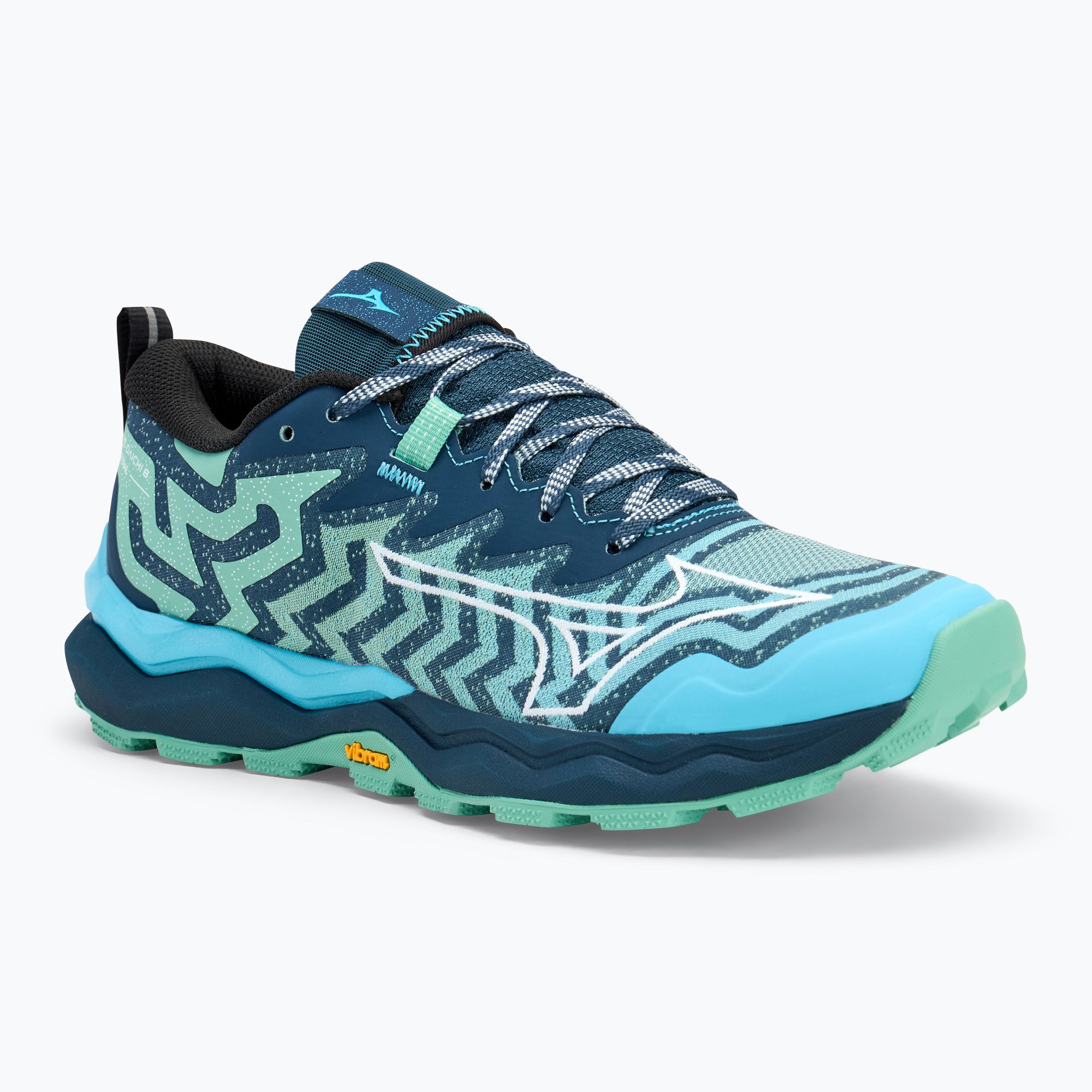 Buty do biegania damskie Mizuno Wave Daichi 8 dusty jade green/ white/ river blue 