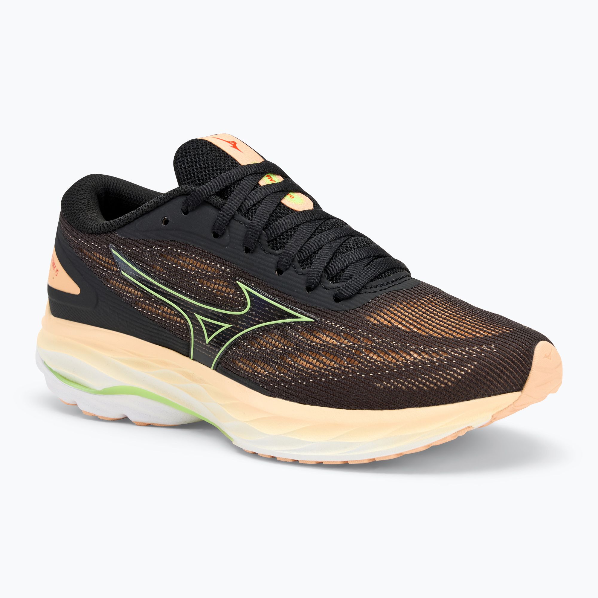 Buty do biegania damskie Mizuno Wave Ultima 15 black/ mizuno neo lime/ apricot ice 