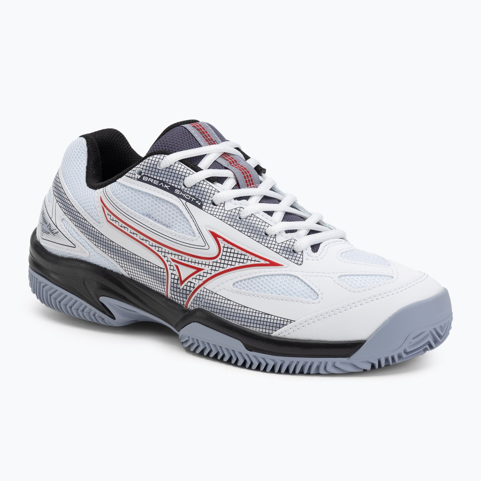 Buty do padla męskie Mizuno Break Shot 4 Padel white/salsa/aleutian 
