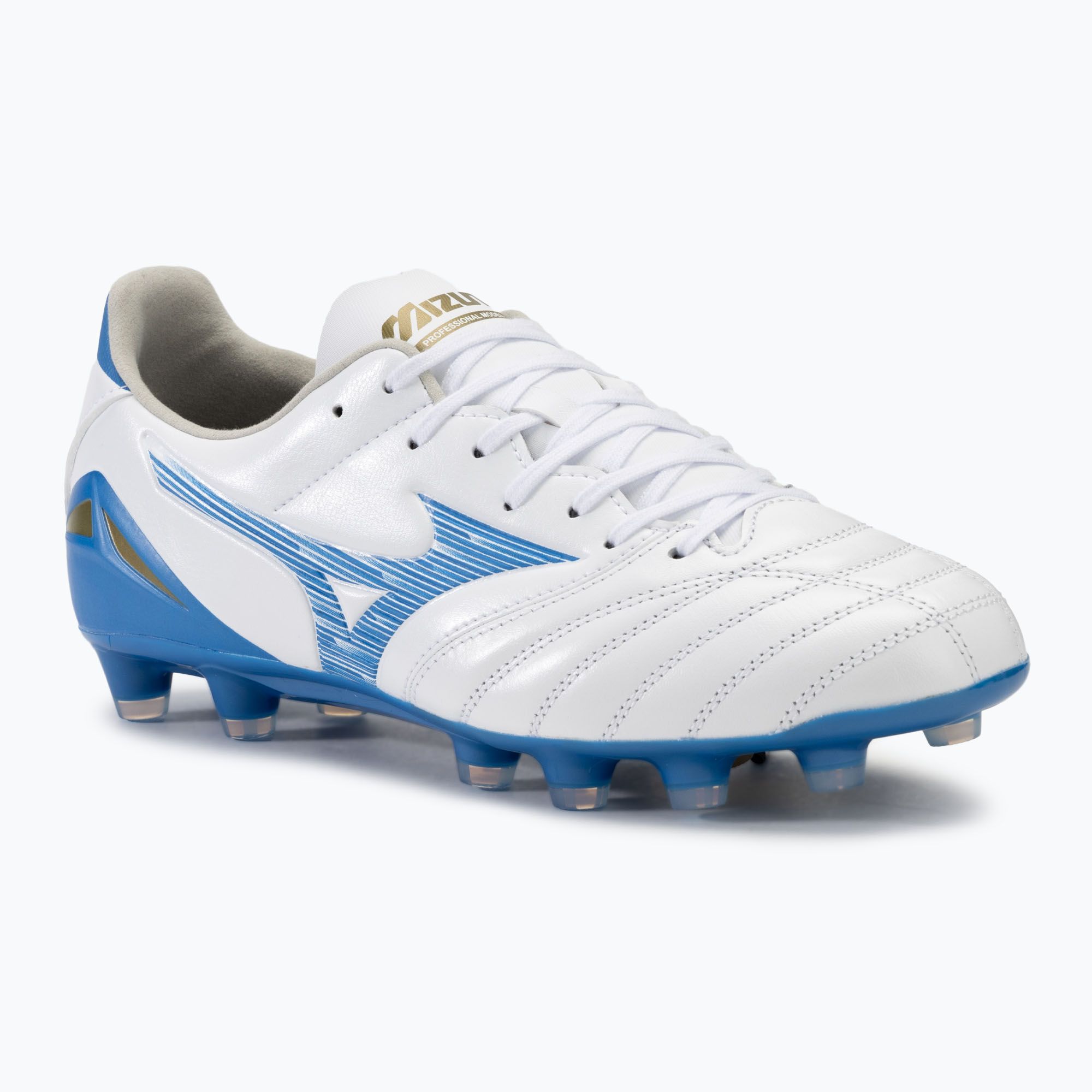 Buty piłkarskie męskie Mizuno Morelia Neo IV Pro FG laser blue/white 