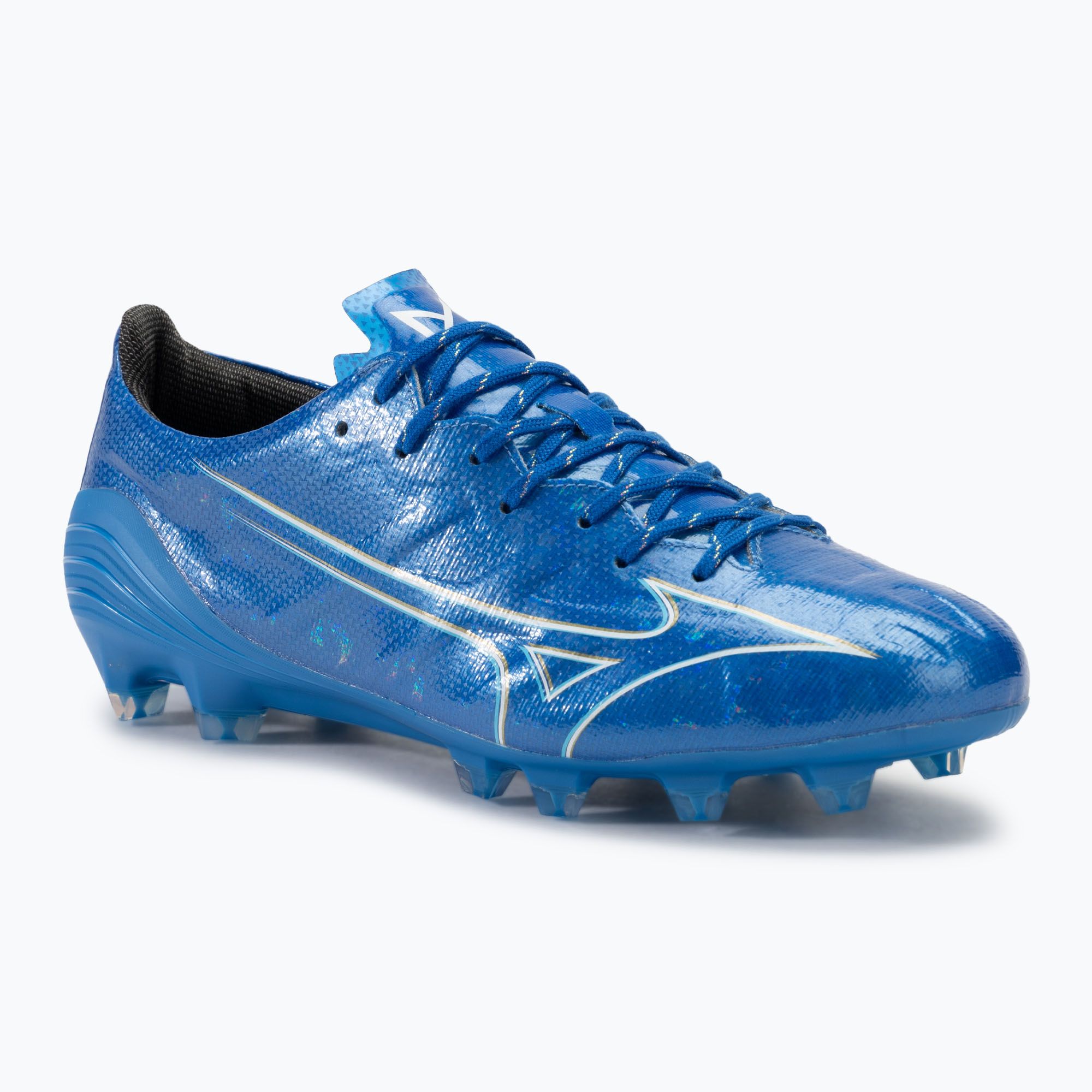 Buty piłkarskie męskie Mizuno α Elite FG white/laser blue/gold 
