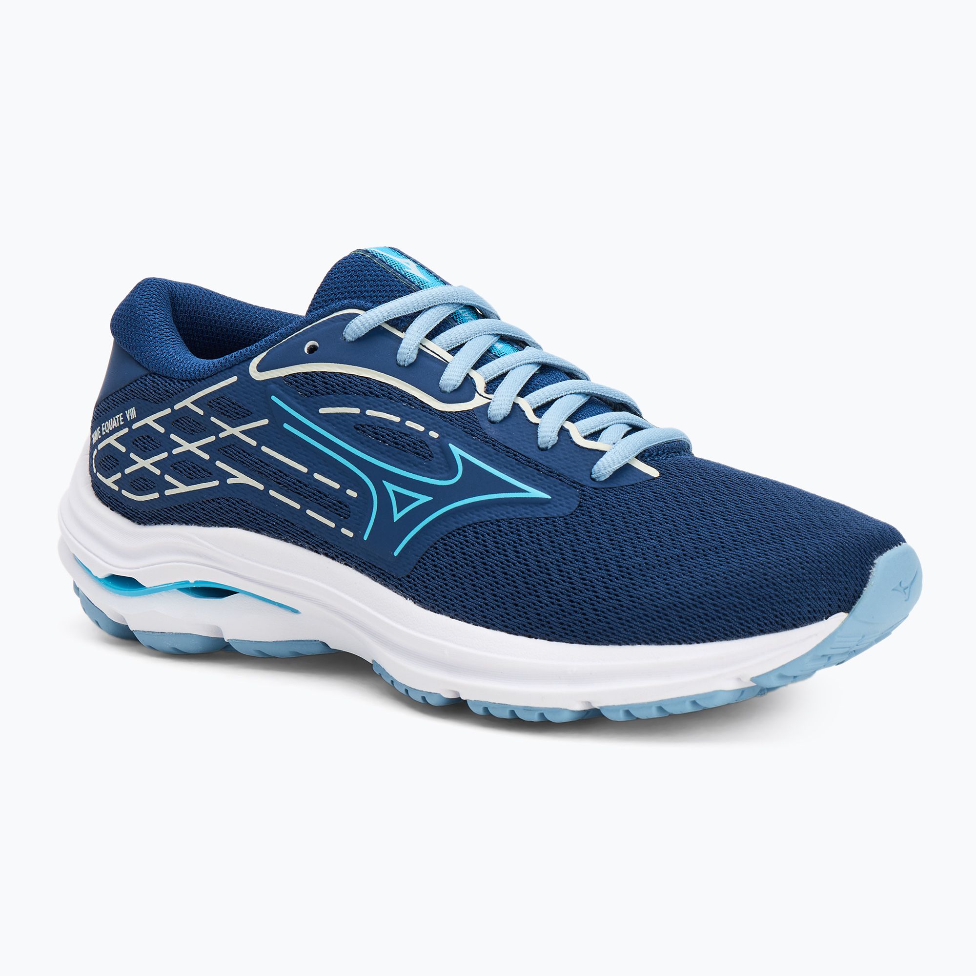 Buty do biegania damskie Mizuno Wave Equate 8 estate blue/river blue/glacier lake 