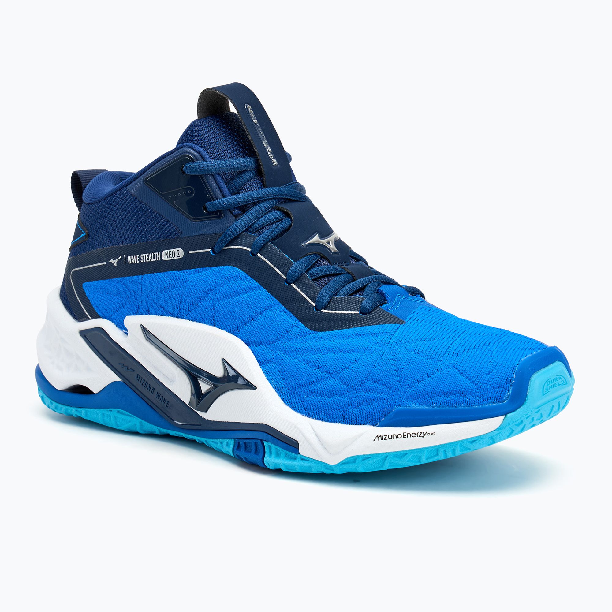 Buty do piłki ręcznej Mizuno Wave Stealth Neo 2 Mid mugen blue/white/estate blue 
