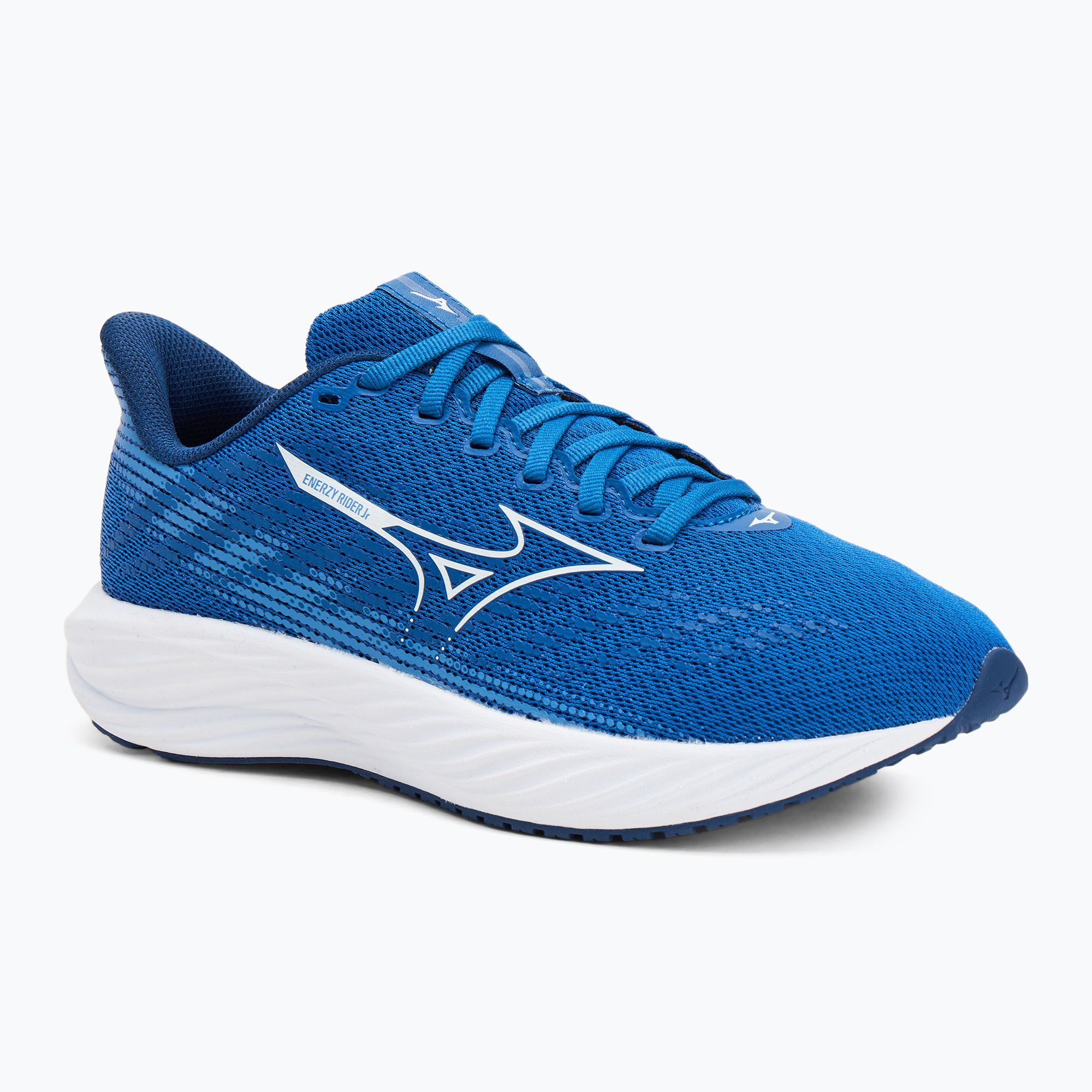 Buty do biegania dziecięce Mizuno Enerzy Rider Jr classic blue /white/parisian blue 