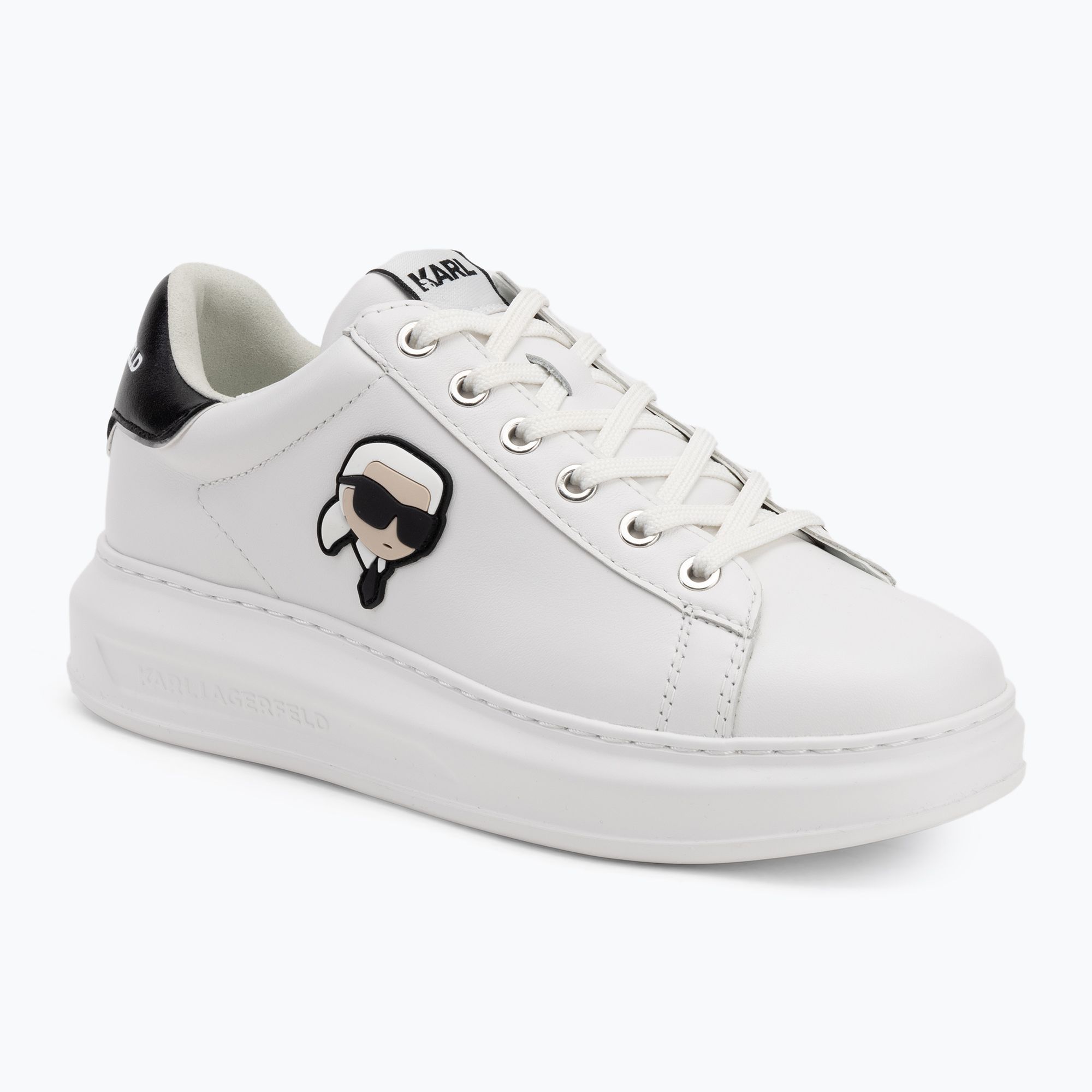 Buty damskie KARL LAGERFELD Kapri Nft Lo Lace white leather 