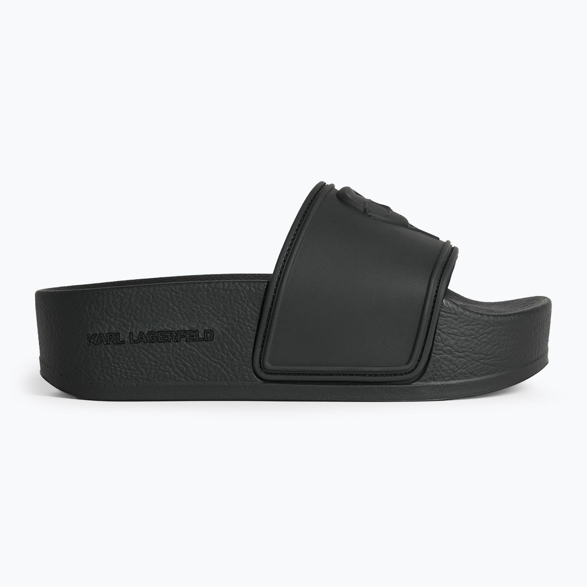Klapki damskie KARL LAGERFELD Kondo Maxi Nft Relief black rubber 