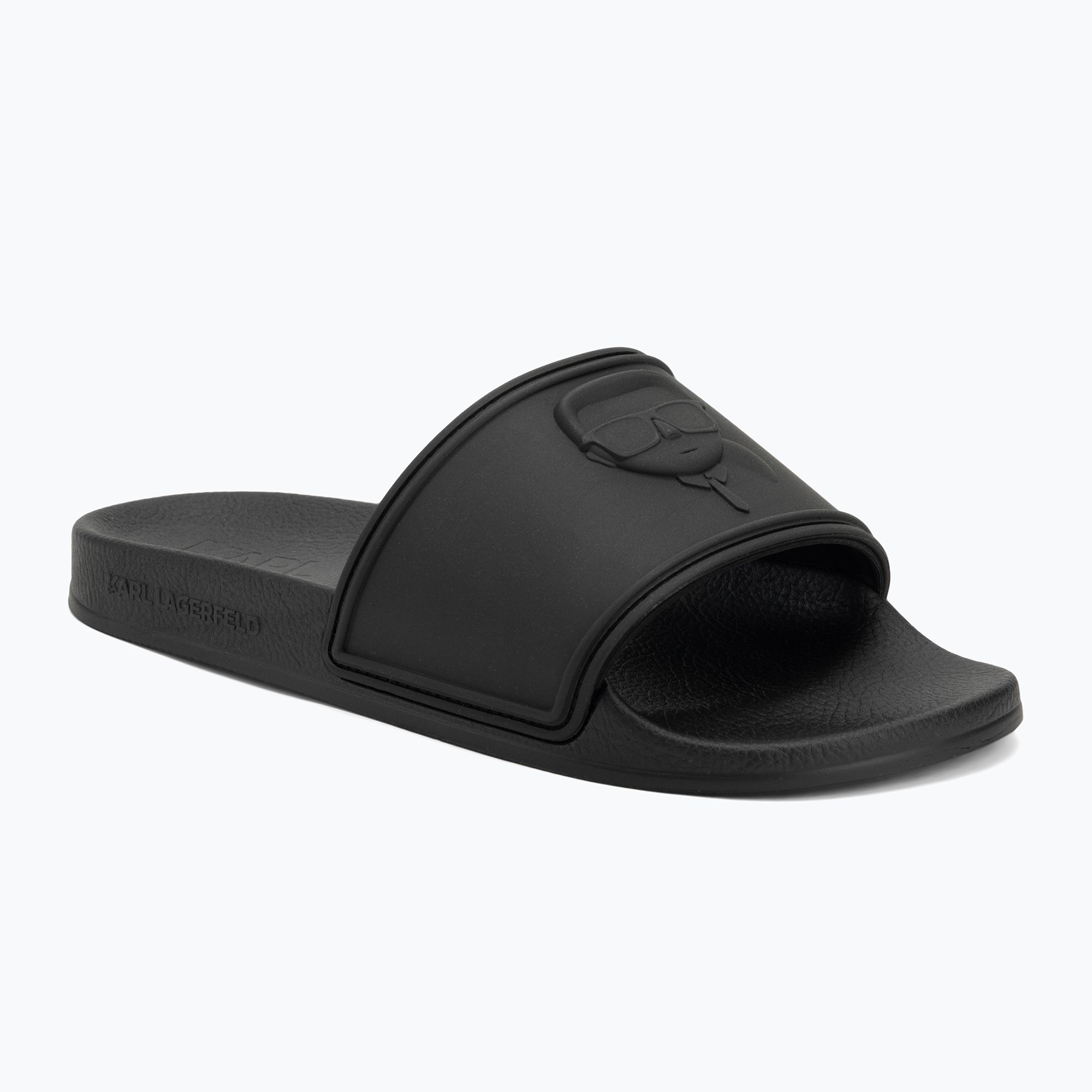 Klapki damskie KARL LAGERFELD Kondo 2.0 NFT Relief black rubber 
