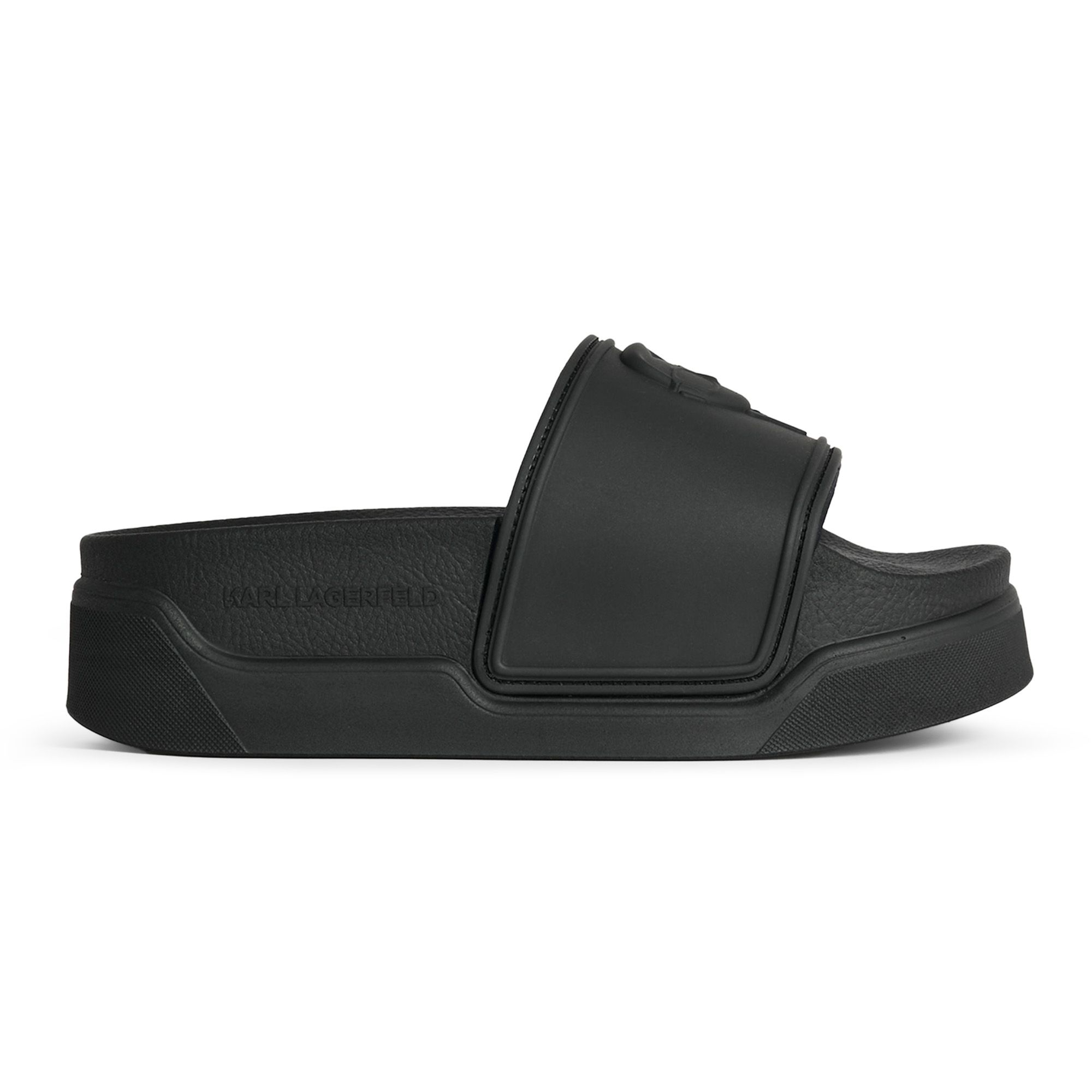 Klapki damskie KARL LAGERFELD Kondominium Nft Relief black rubber 