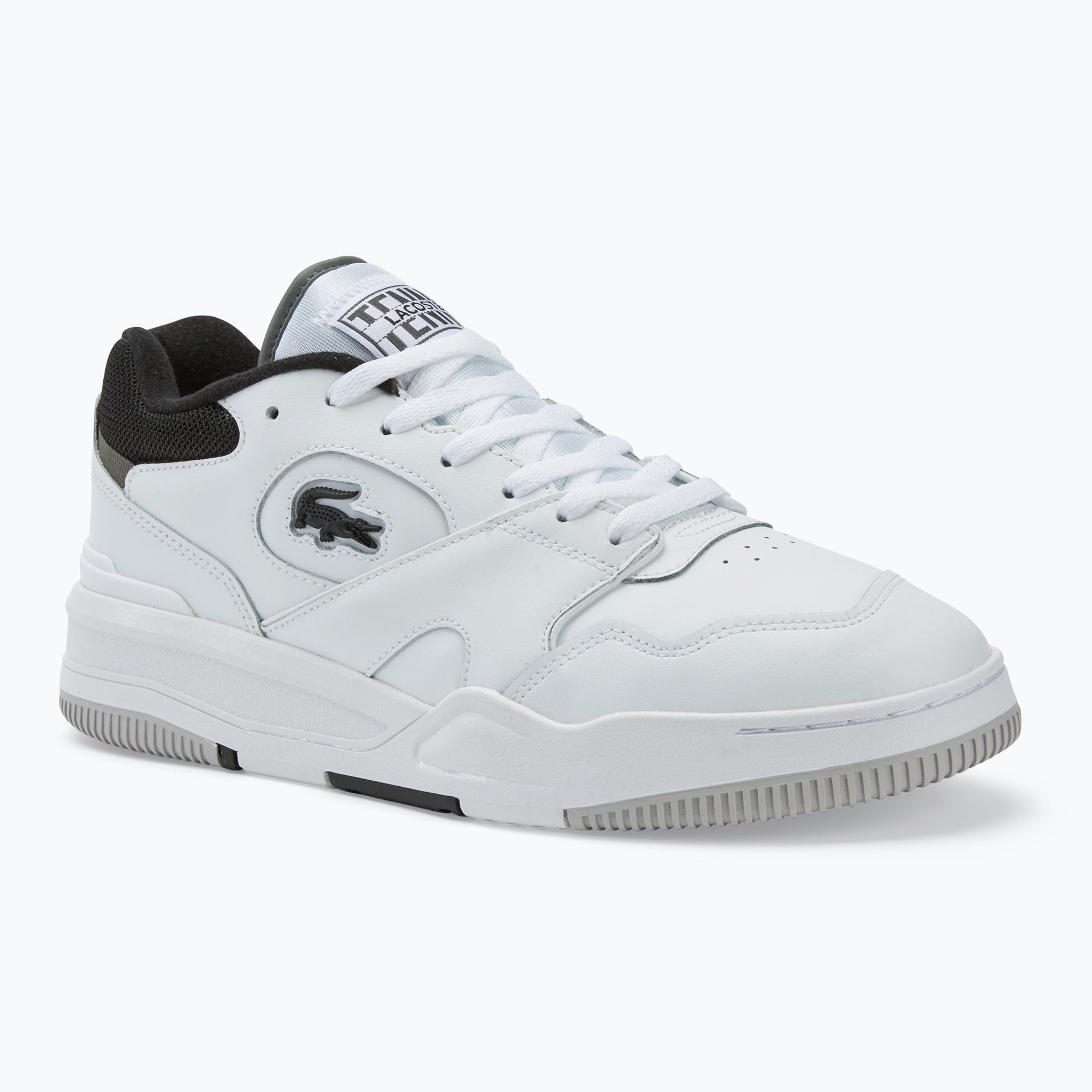 Buty męskie Lacoste Lineshot Contrasted Collar Leather white/black 