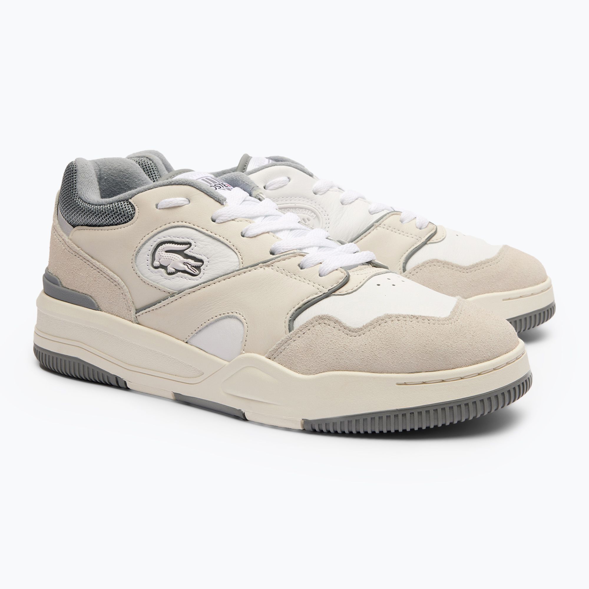 Buty męskie Lacoste Lineshot Leather Logo white/grey 