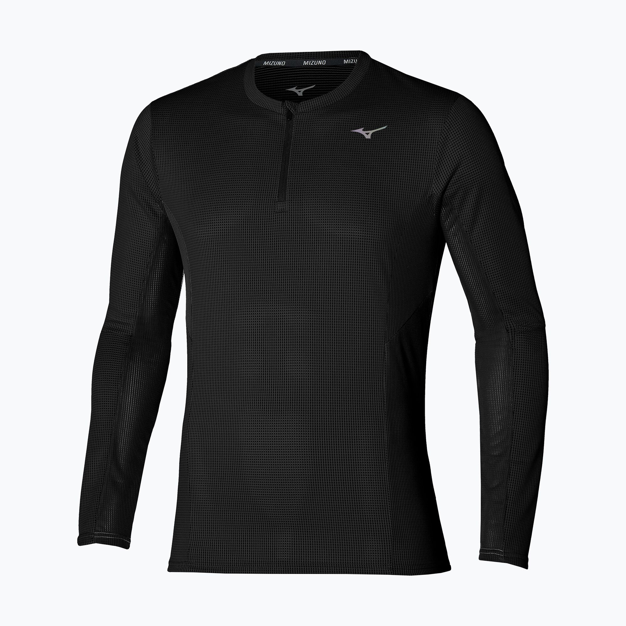 Longsleeve do biegania męski Mizuno Dryaeroflow Half Zip black 